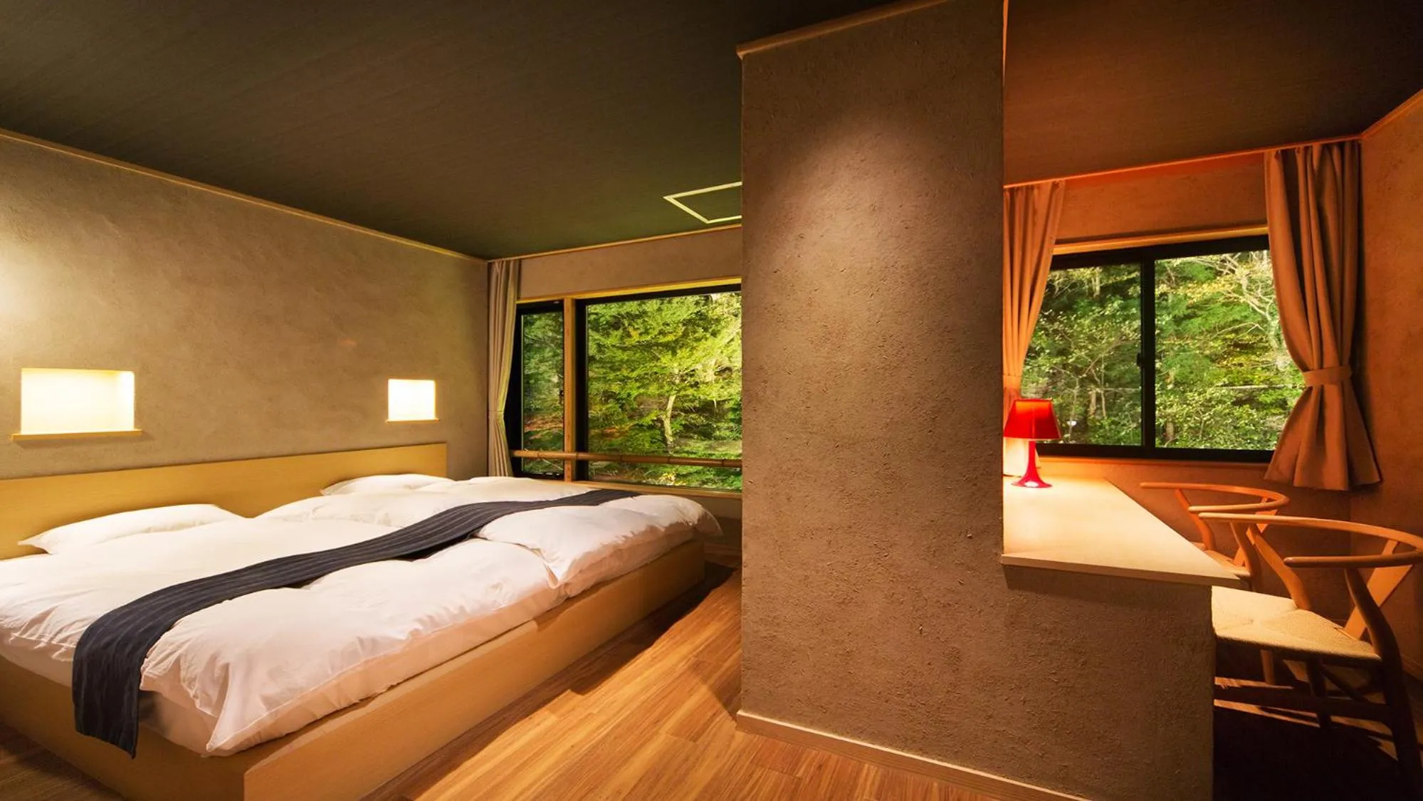 Bed in Aizu Higashiyama Onsen Shosuke no Yado Takinoyu since1880