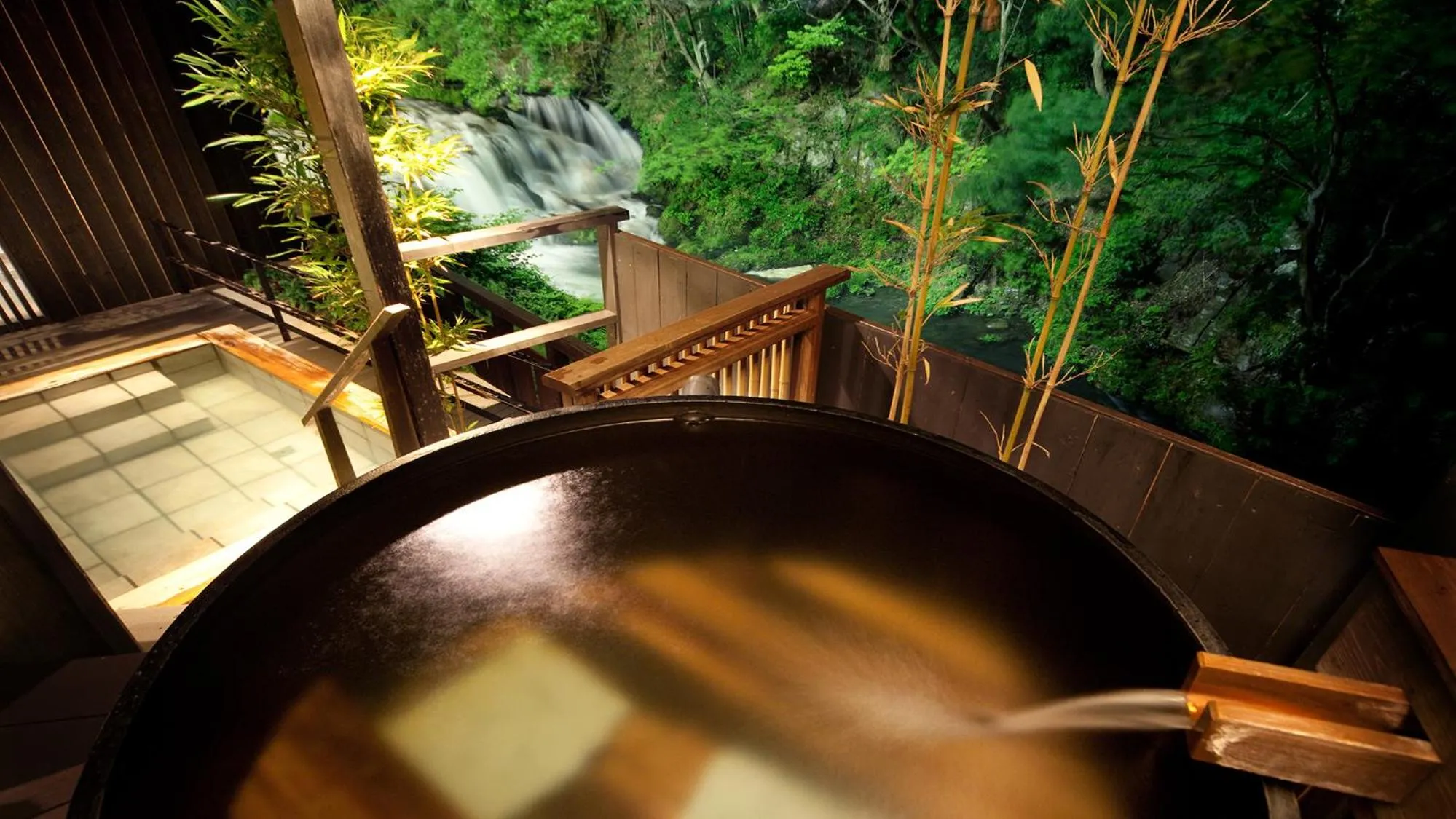 Hot Spring Bath in Aizu Higashiyama Onsen Shosuke no Yado Takinoyu since1880