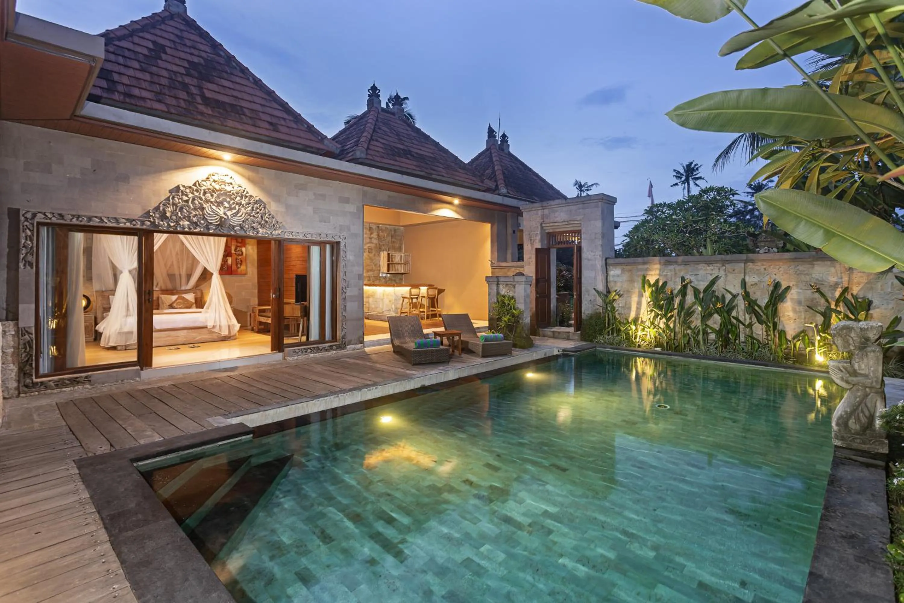 Pool view in Ubud Lestari Villa