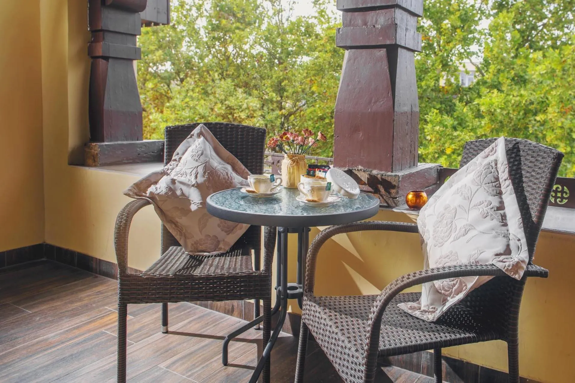 Balcony/Terrace in Komló Hotel Gyula