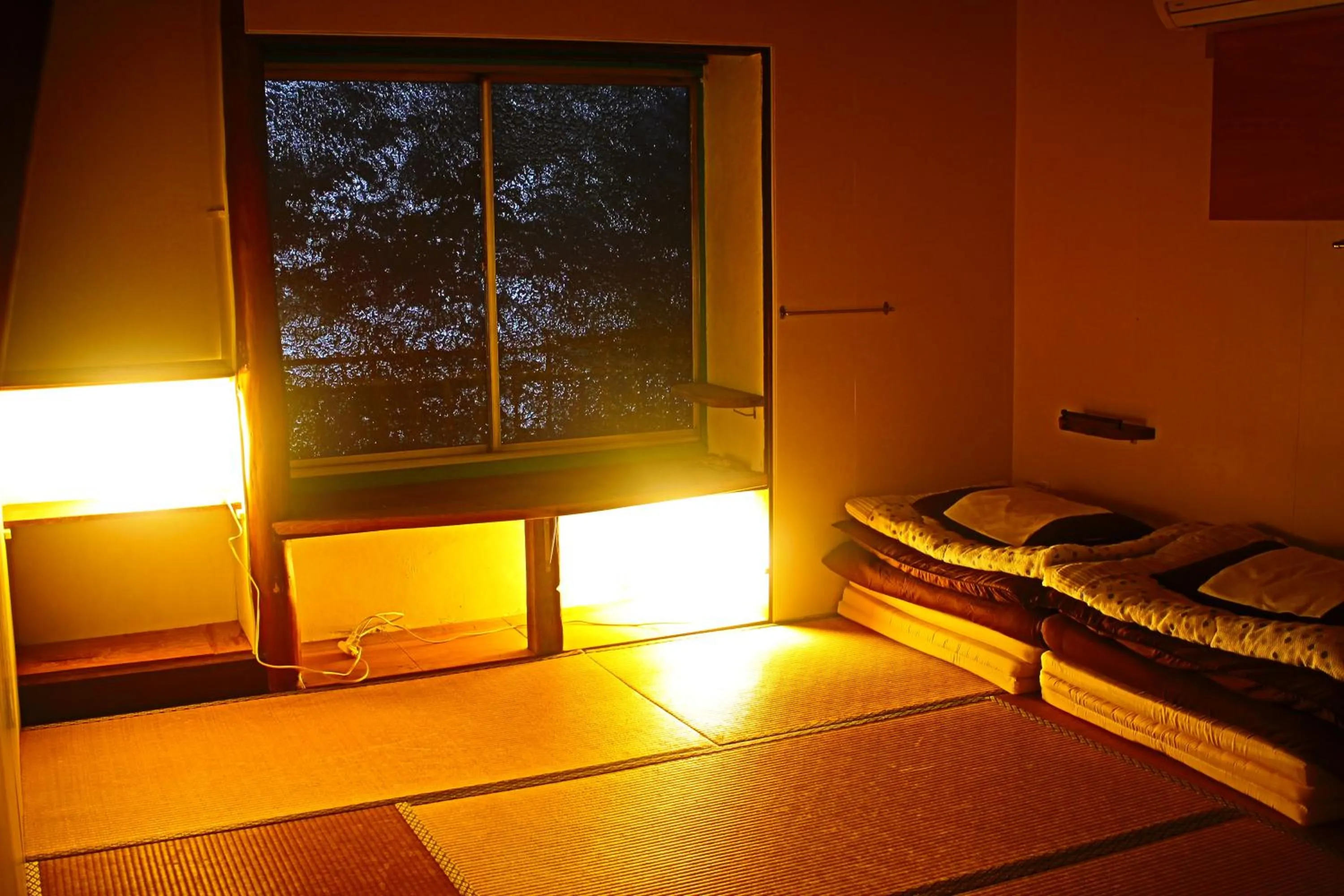 Night, Bed in Air Osaka Hostel