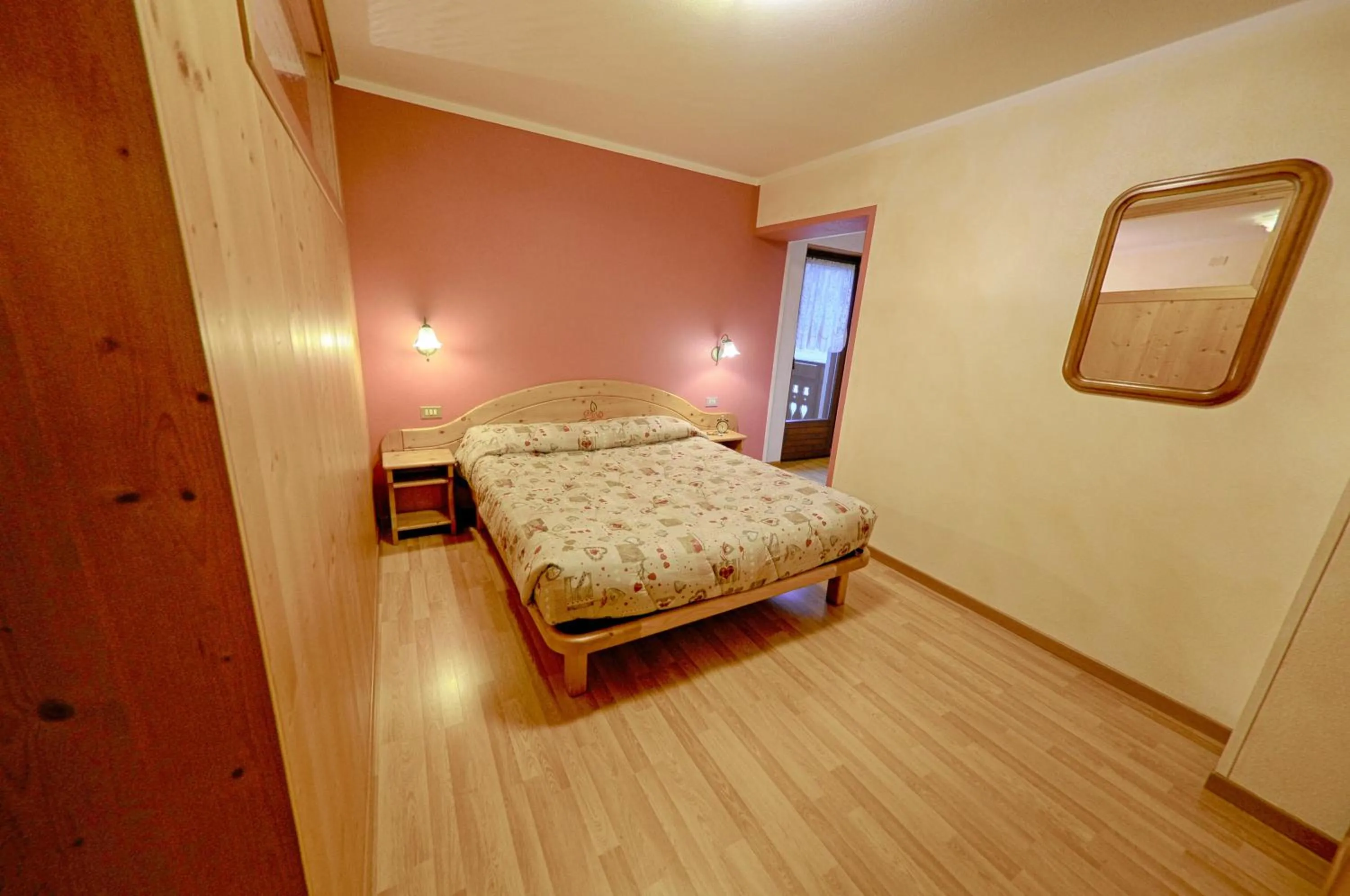 Bed in Rosengarden Alpine Residence