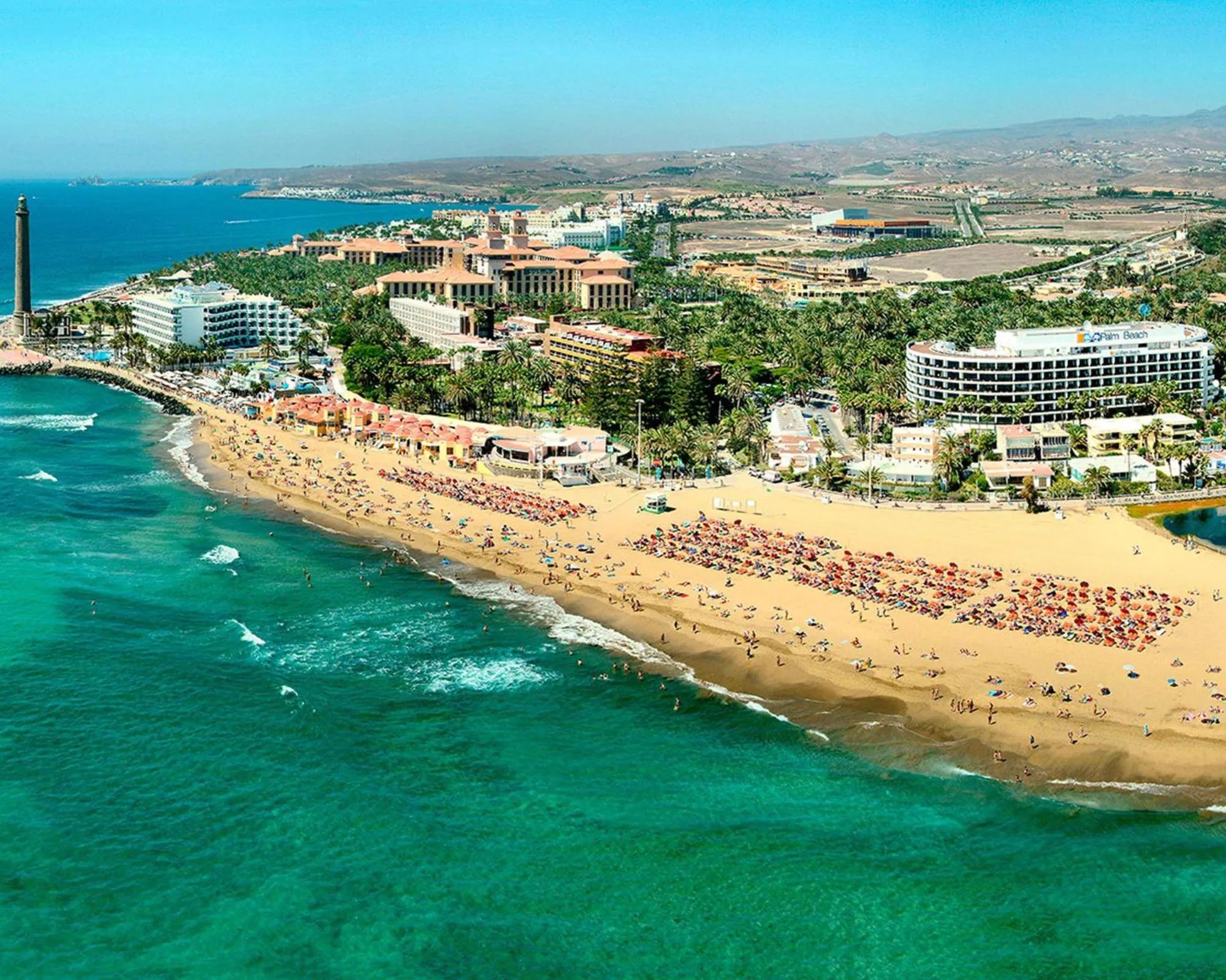 Beach, Bird's-eye View in Apartamentos Maspalomas Oasis