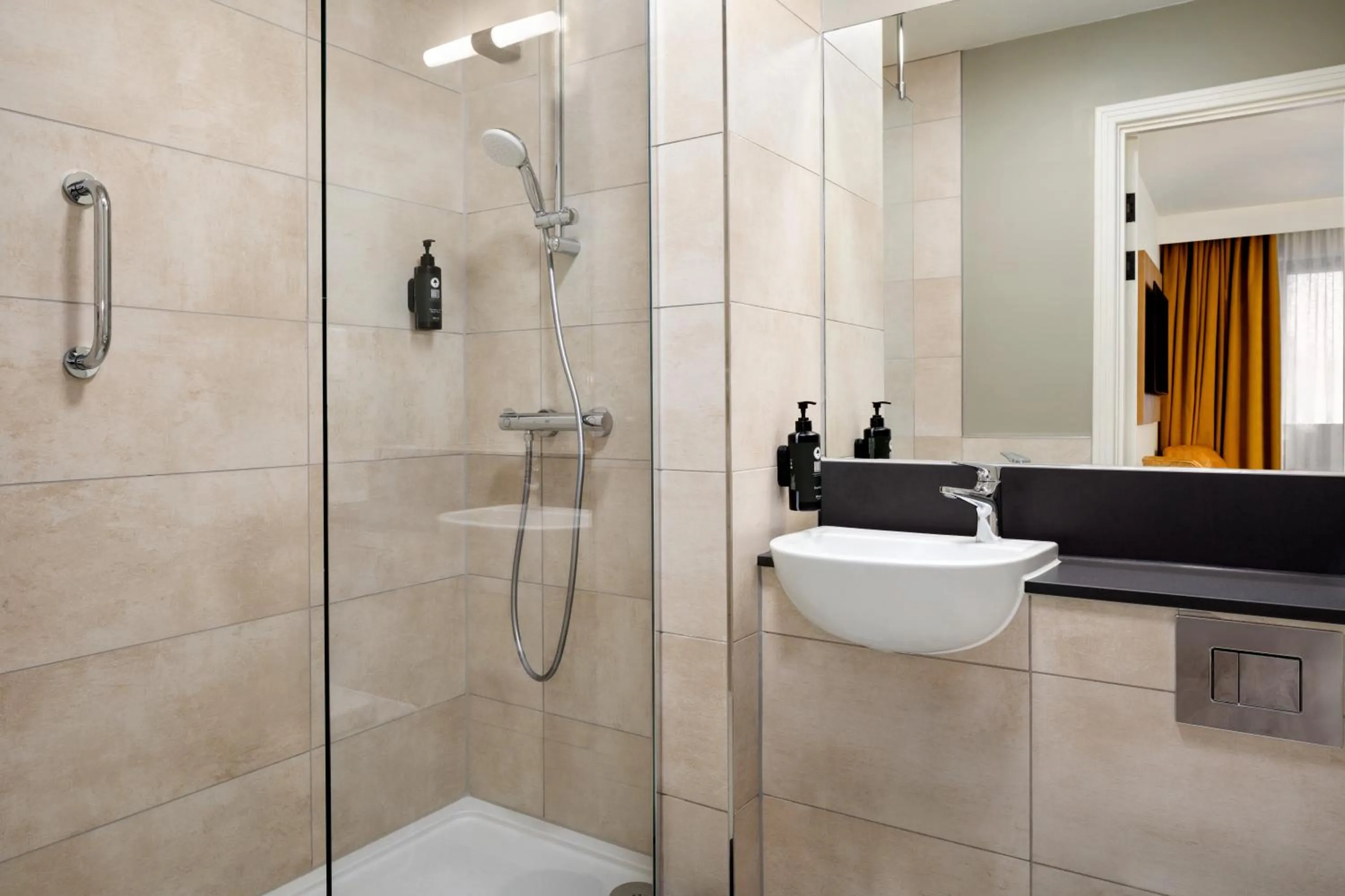 Shower in Super 8 by Wyndham Durham