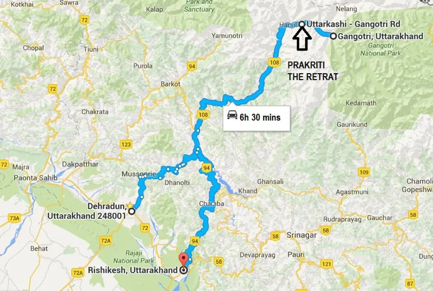 Location in Prakriti-The Retreat