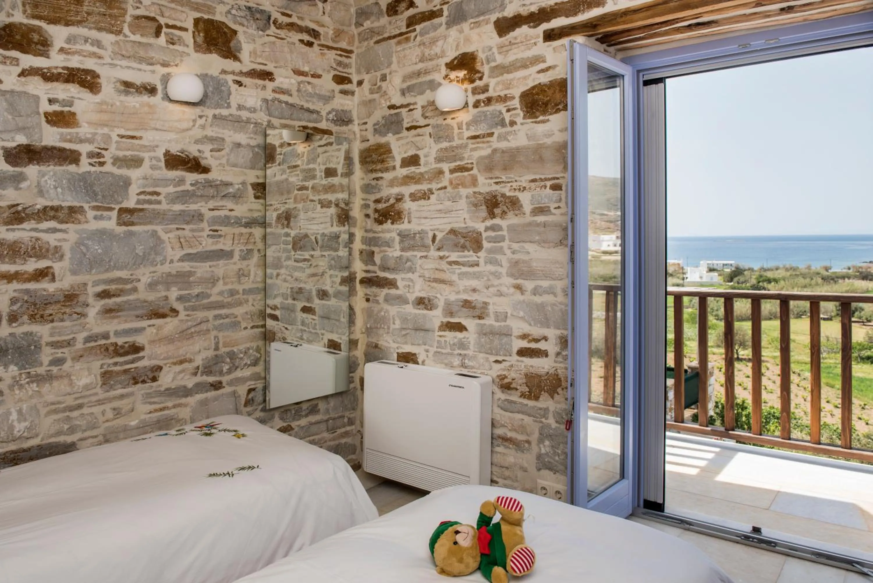 View (from property/room), Bed in Good Life Greece Eco Villas