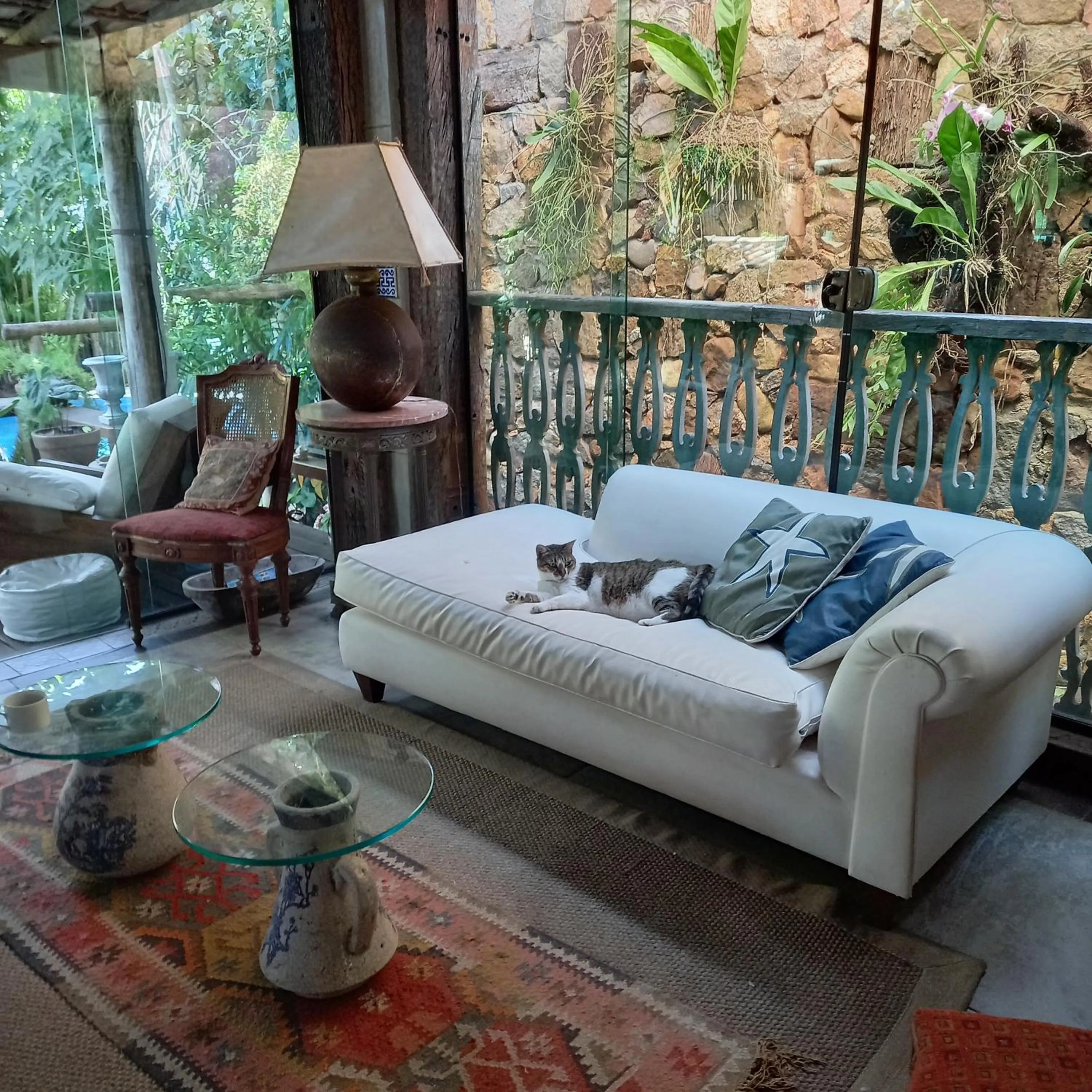 Seating area in Pousada Pilar