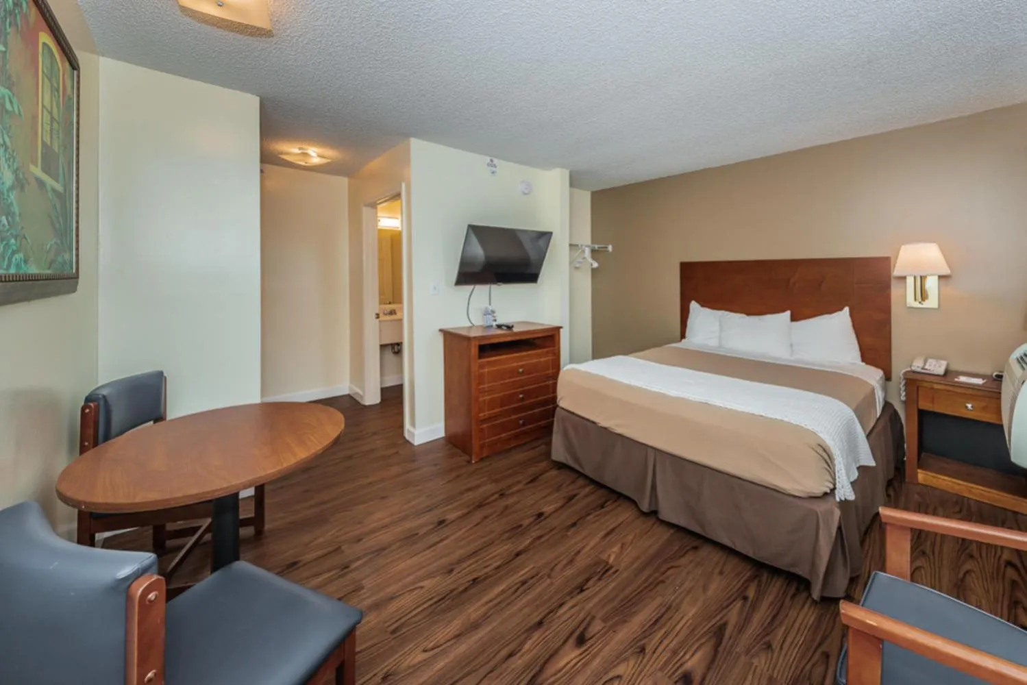Bed in Tampa Bay Extended Stay Hotel