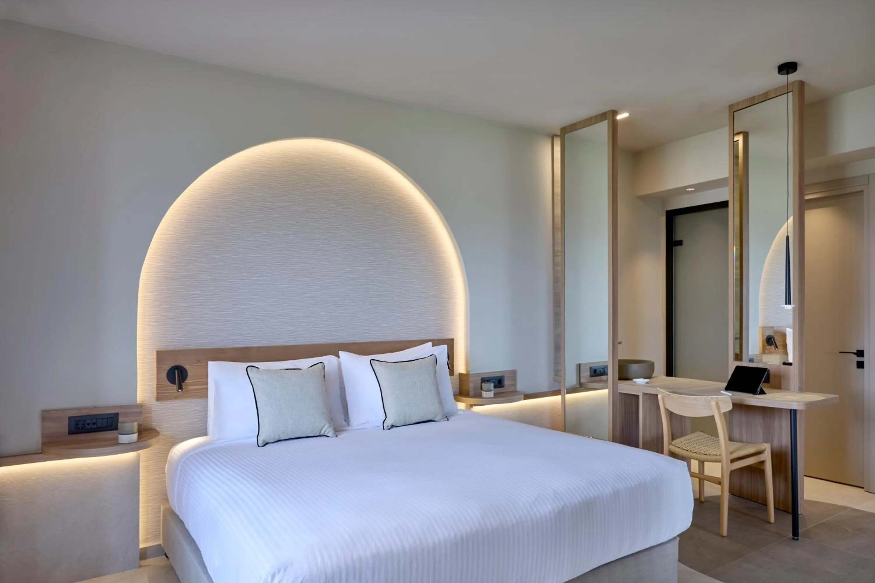 Bed in Ammos Luxury Resort