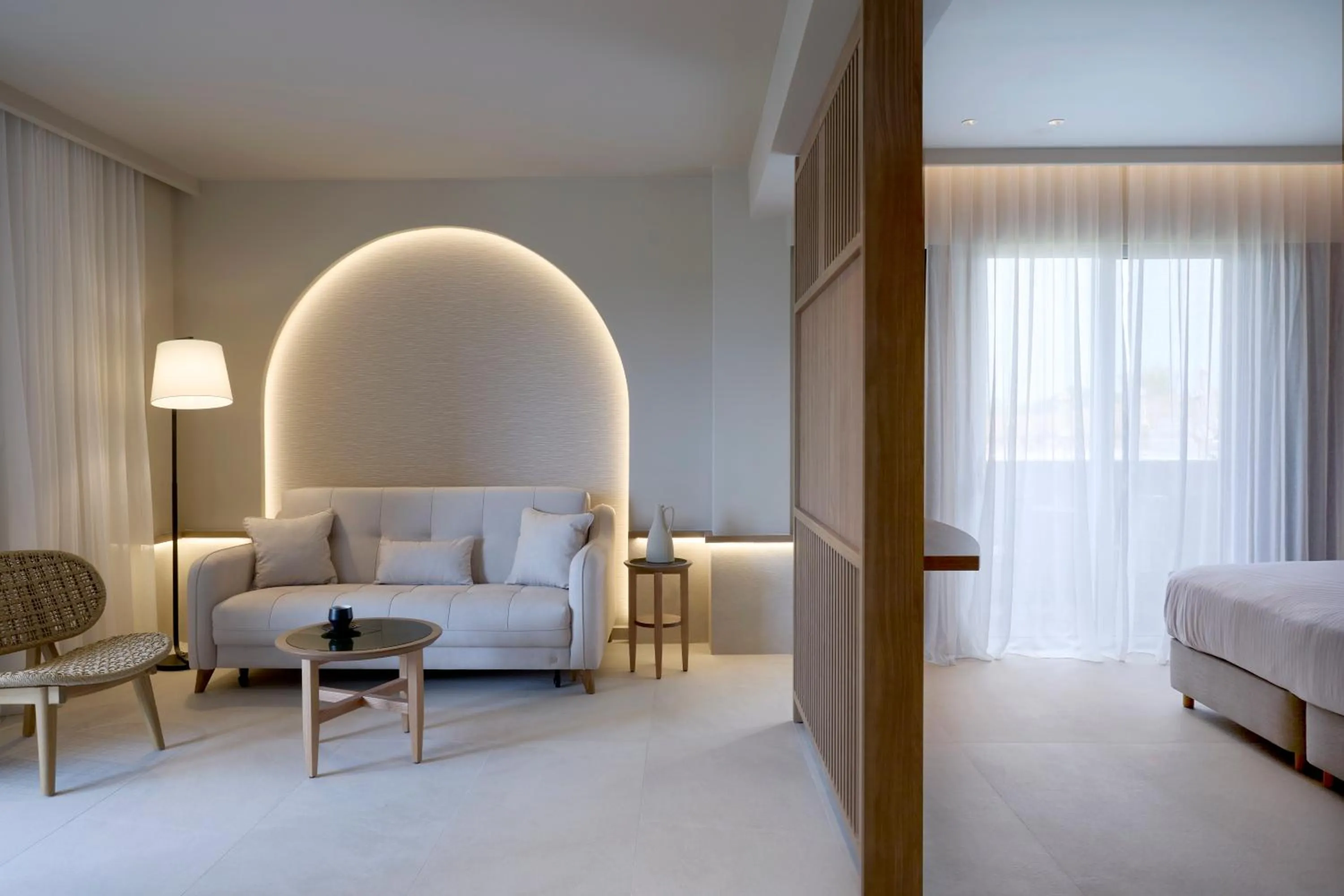 Living room, Bed in Ammos Luxury Resort