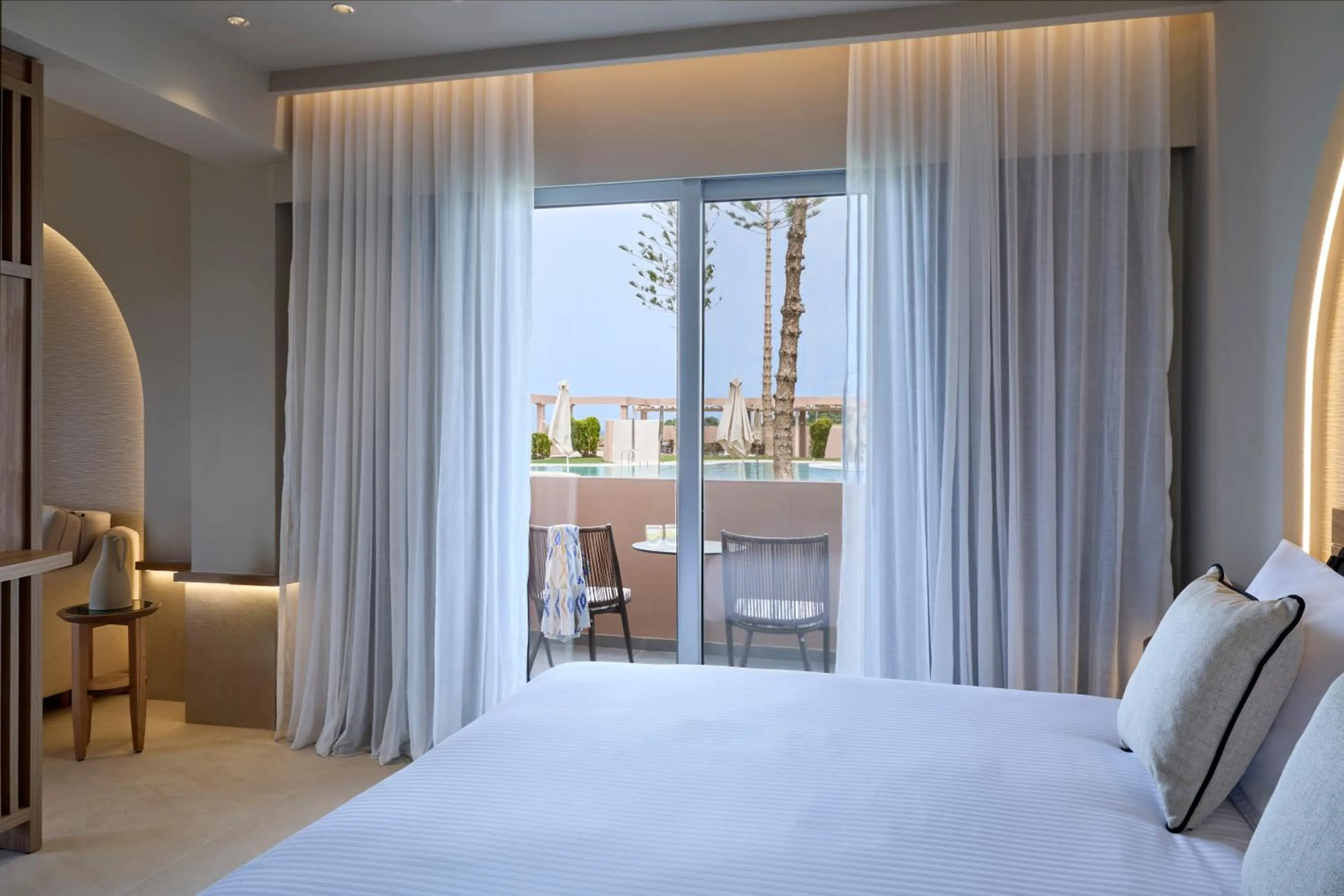 Bed in Ammos Luxury Resort