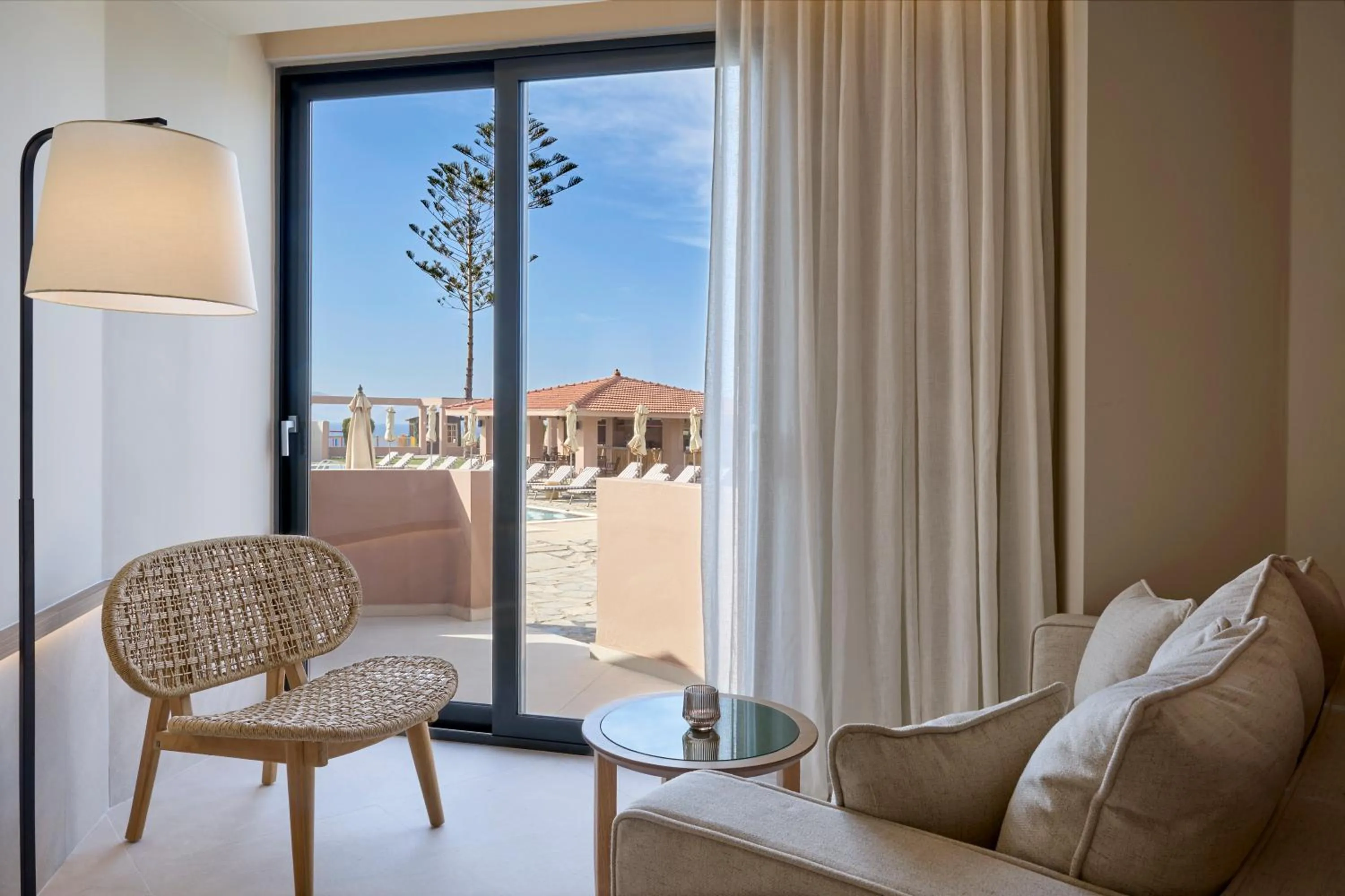 View (from property/room), Bed in Ammos Luxury Resort