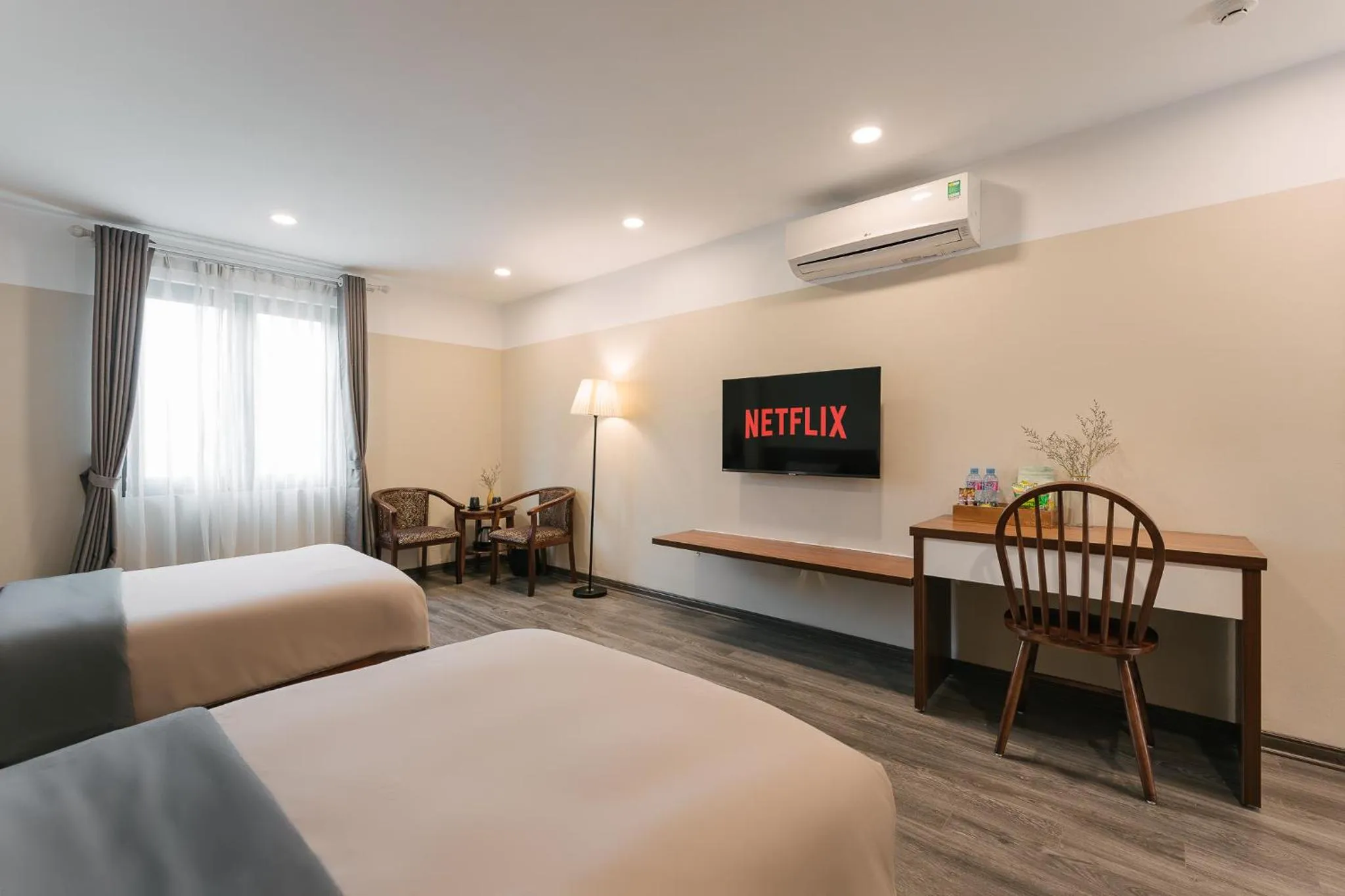 TV and multimedia, Bed in An Nguyen Boutique Hotel