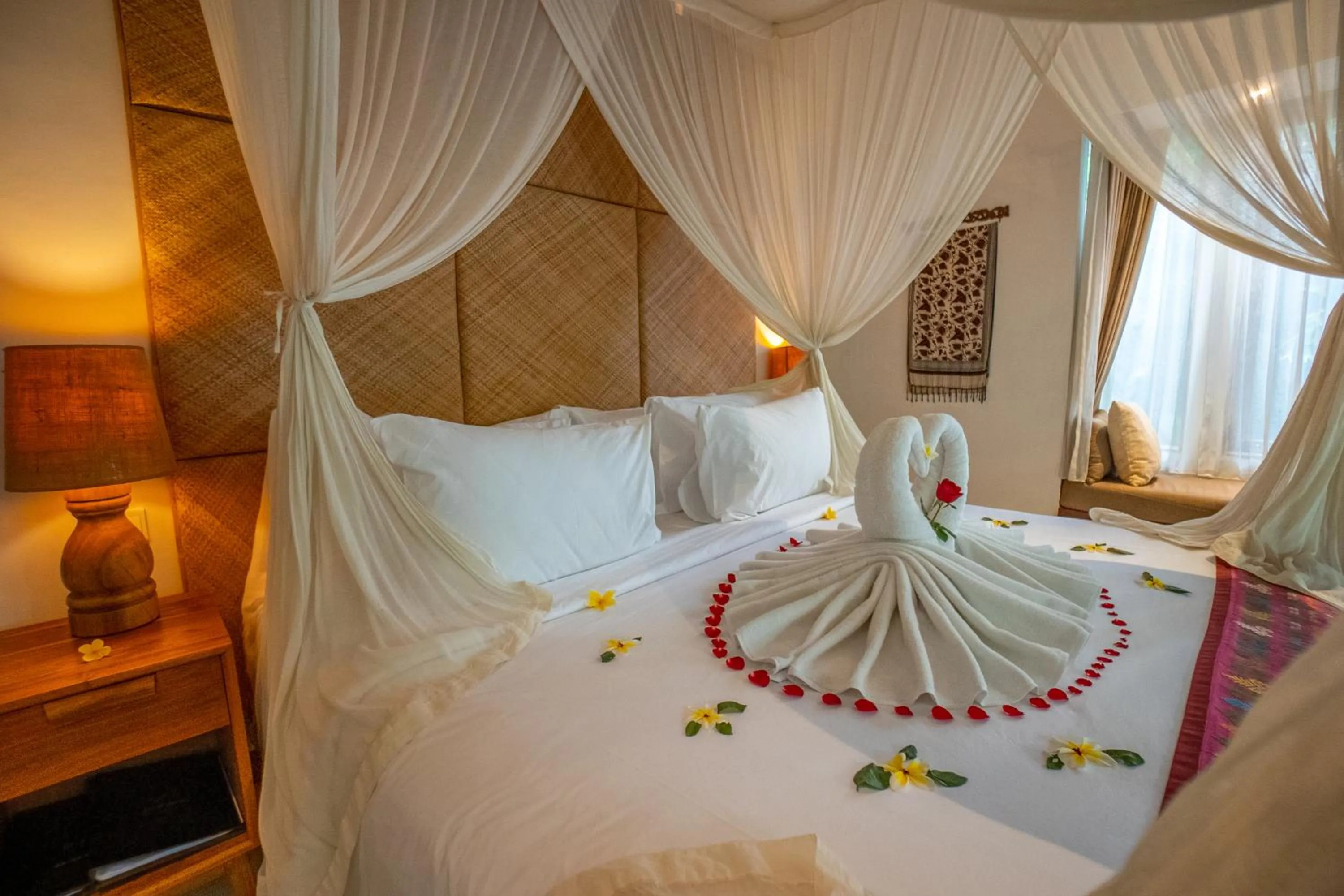 Bed in Purana Boutique Resort