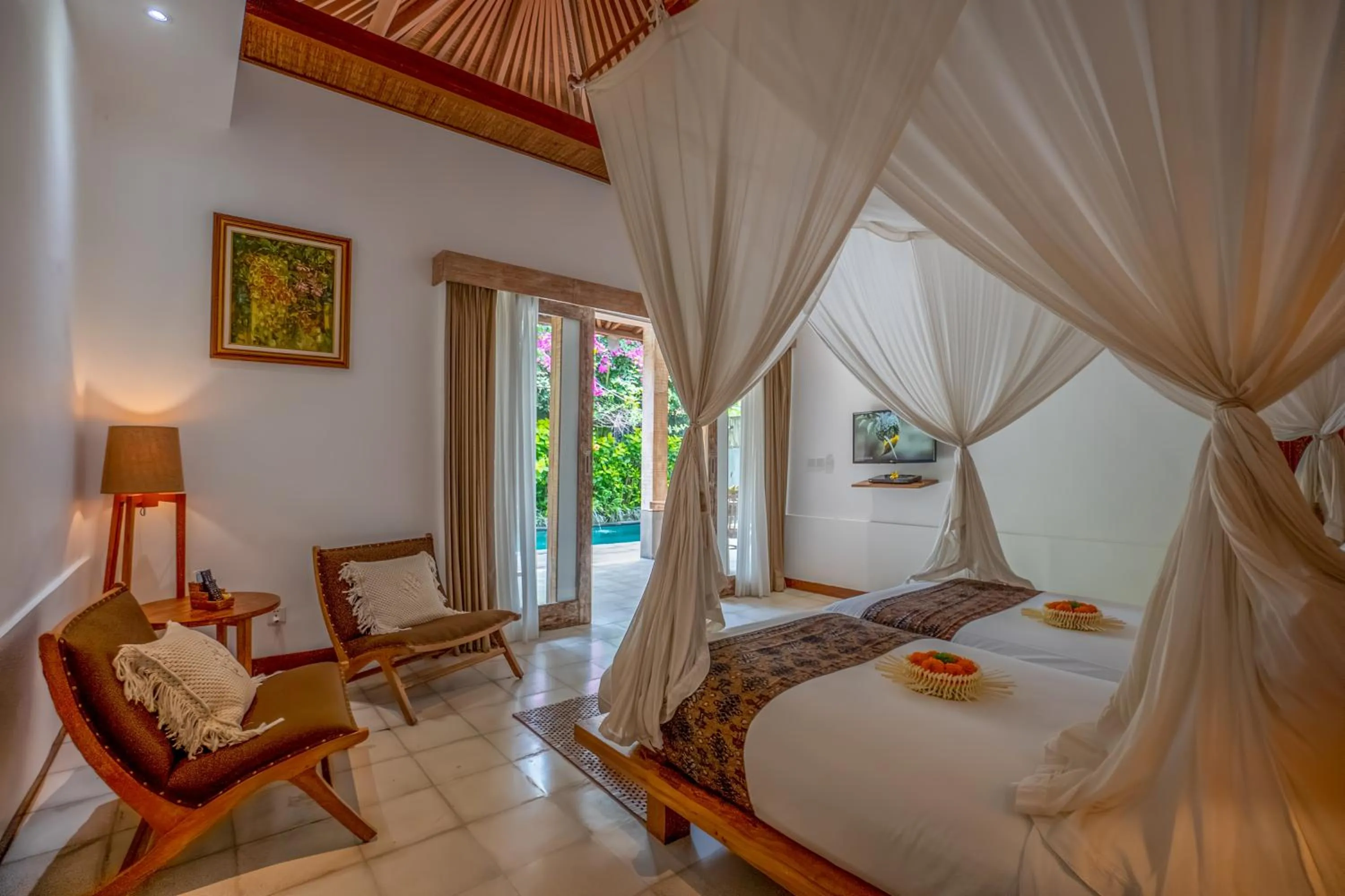 Bed in Purana Boutique Resort