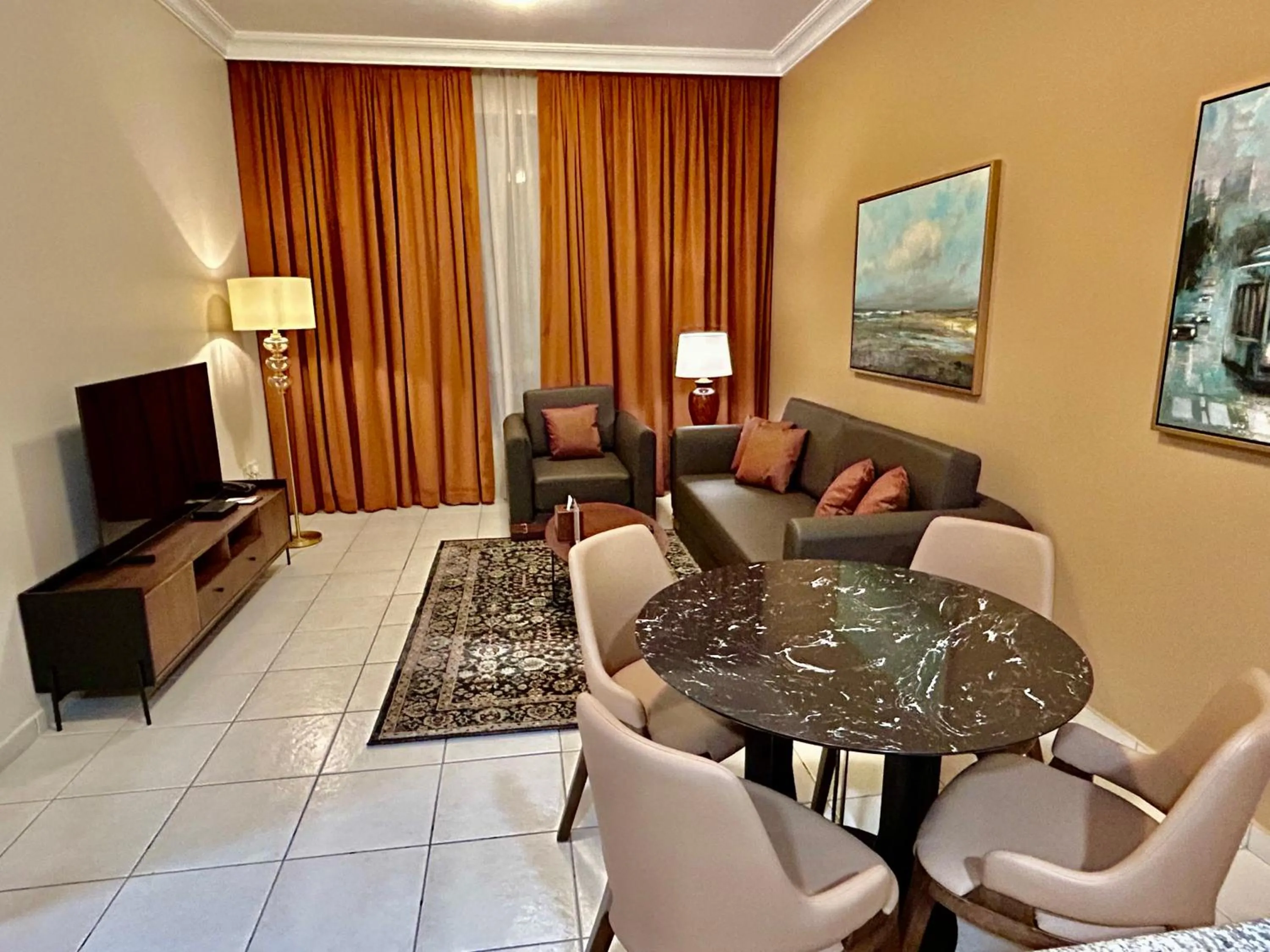 Living room in Al Nakheel Hotel Apartments Abu Dhabi