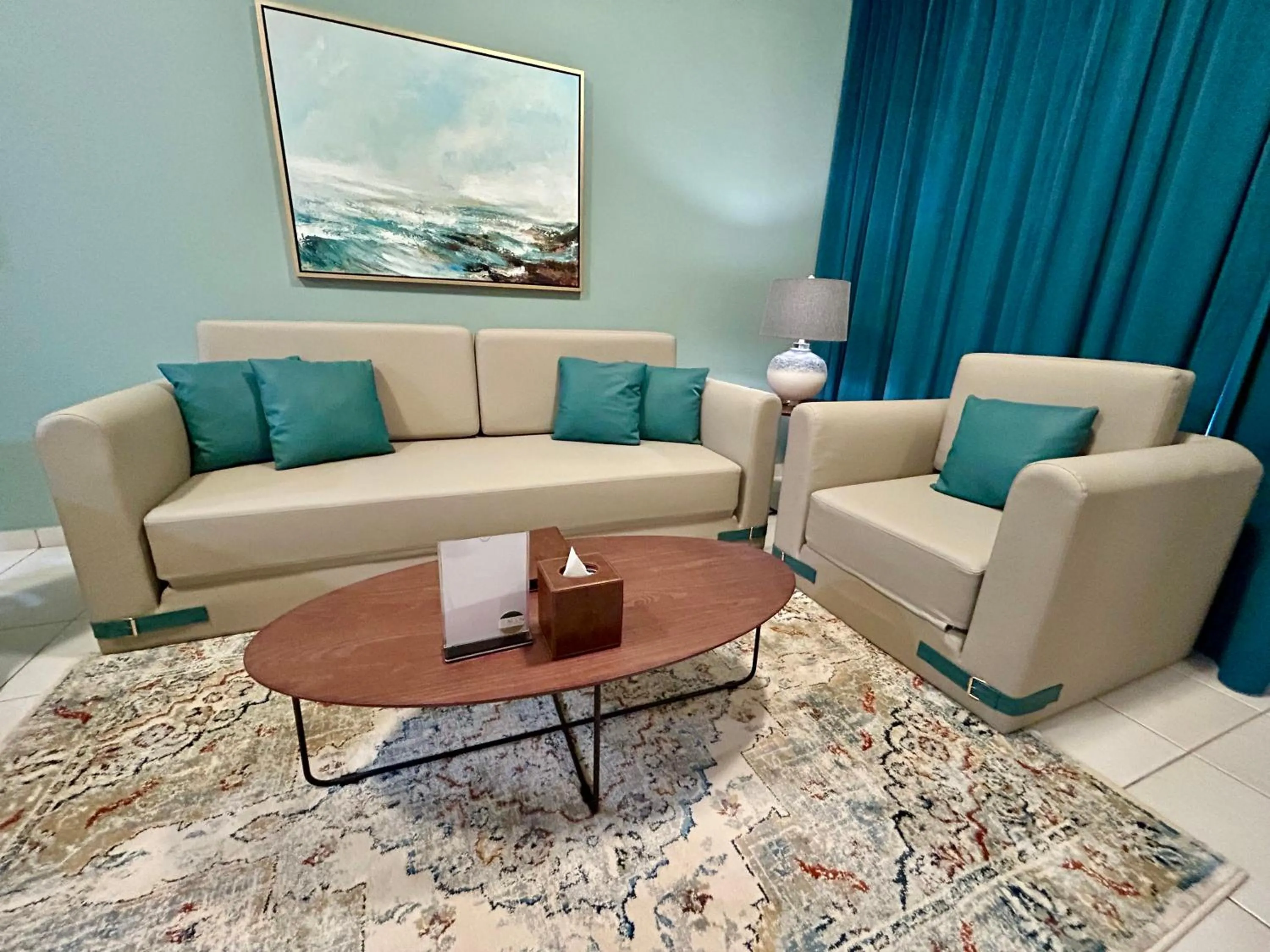 Living room in Al Nakheel Hotel Apartments Abu Dhabi