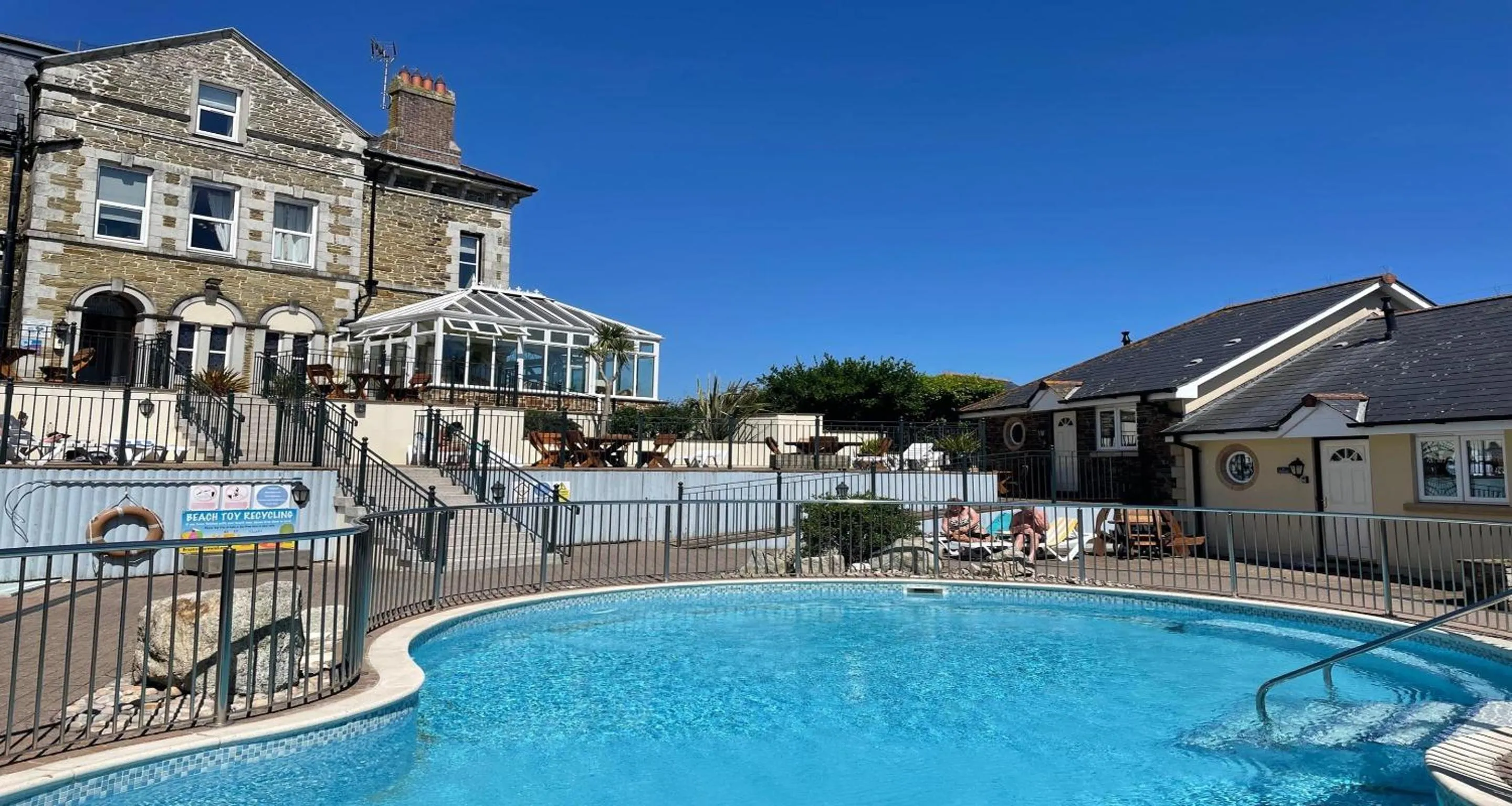 Pool view in Sure Hotel Collection by Best Western Porth Veor Manor Hotel