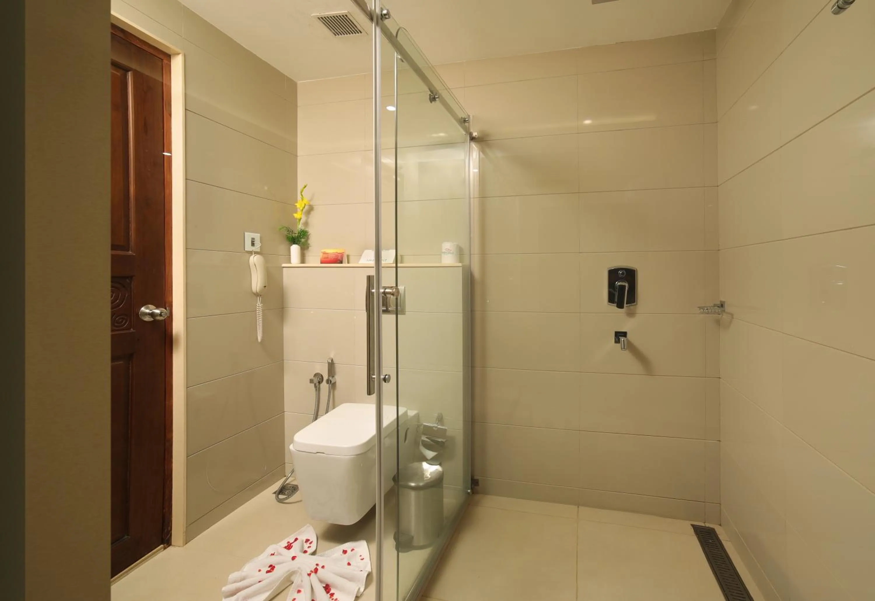 Shower in Amber Dale Luxury Hotel & Spa, Munnar
