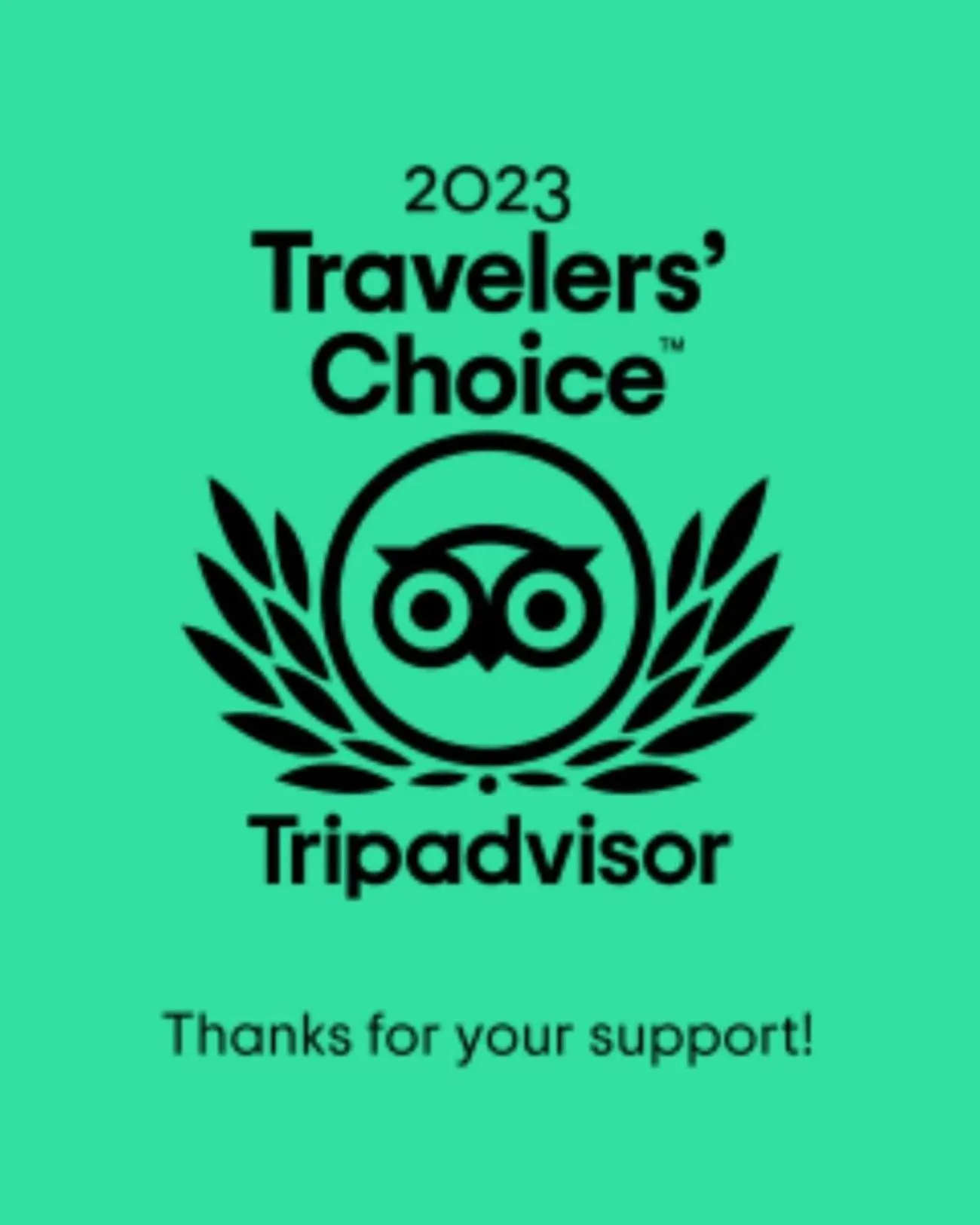 Certificate/Award in Coral Tree Inn