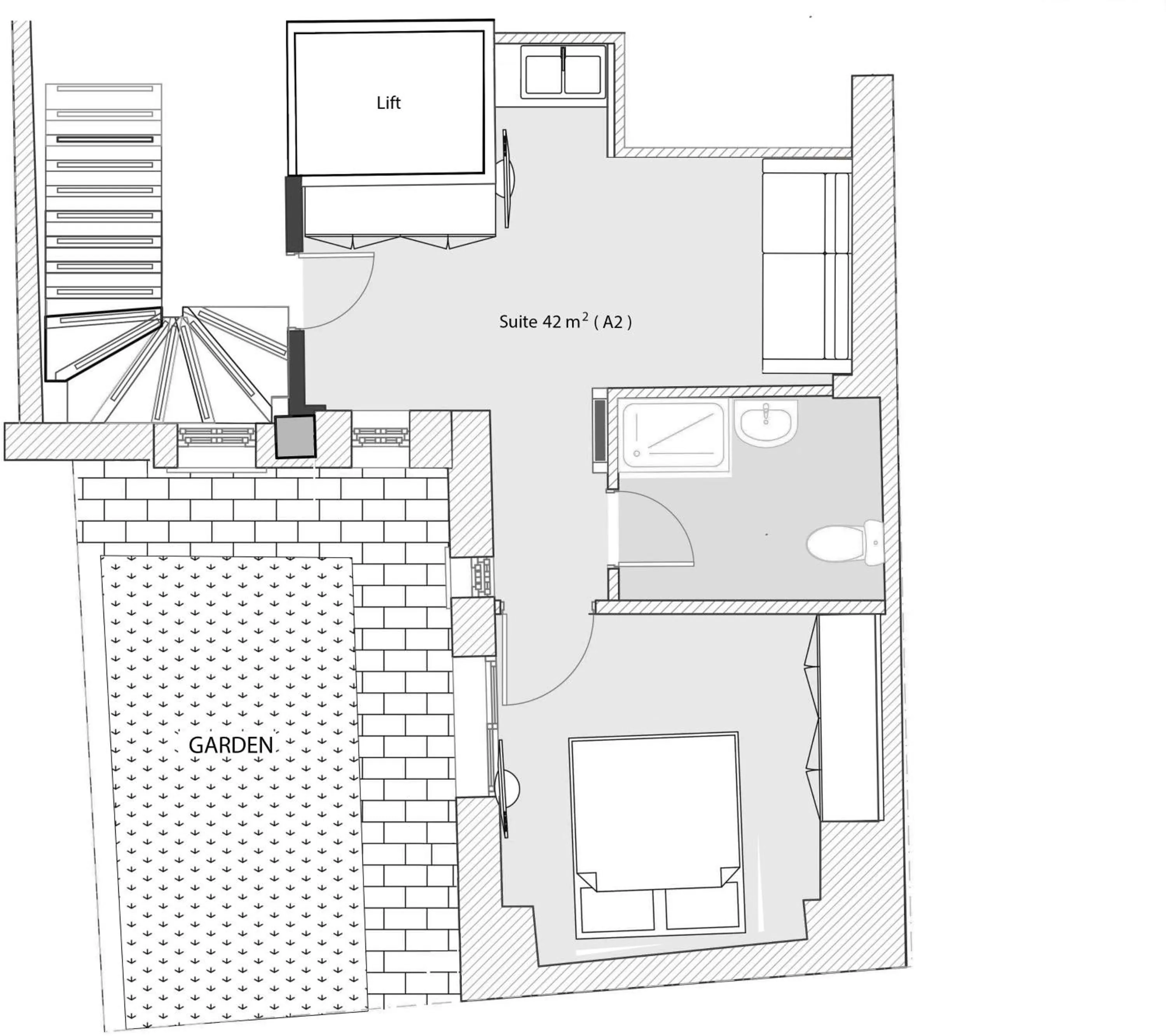Garden view in Candia Suites & Rooms