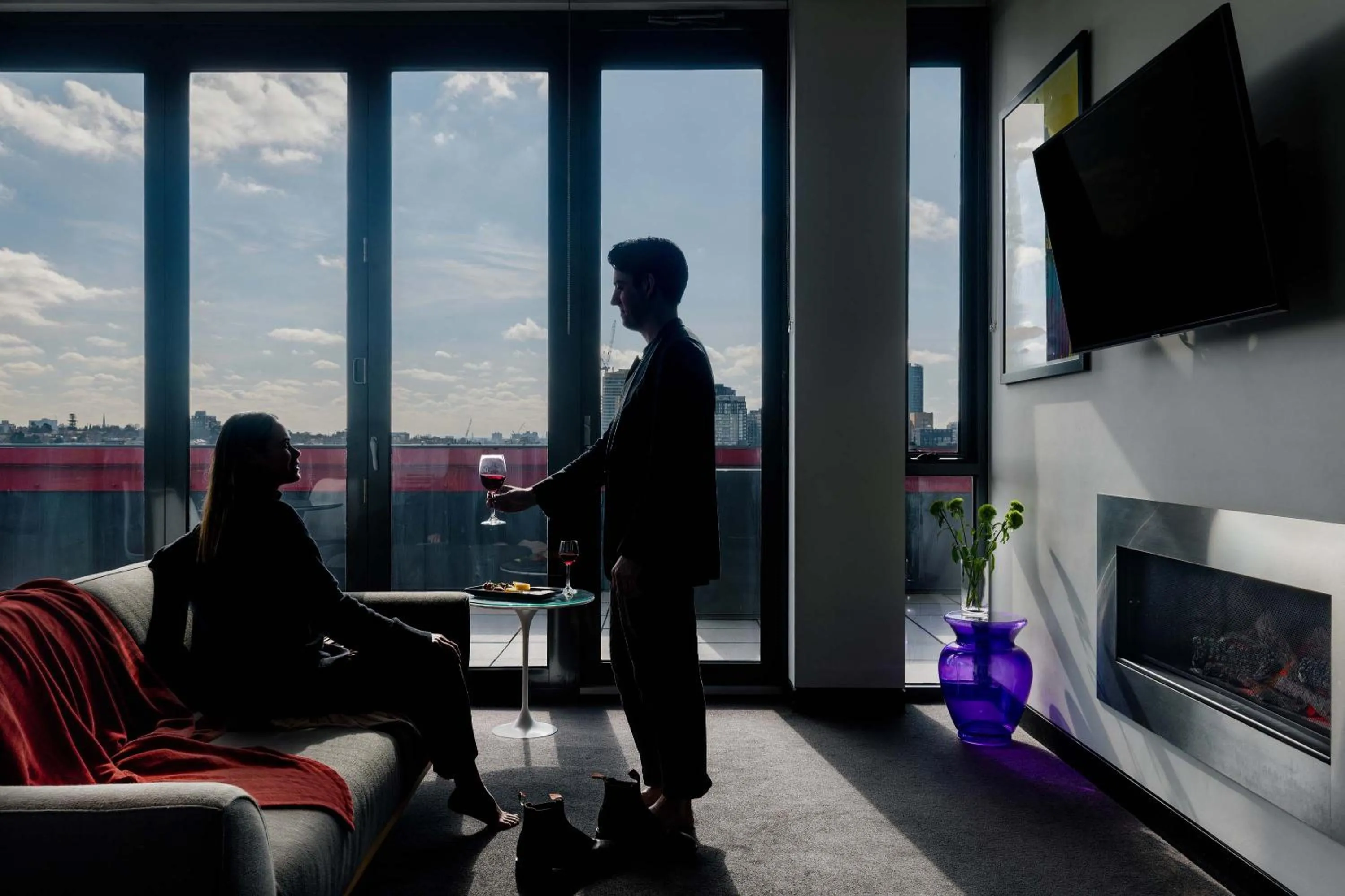 Living room in The Cullen Melbourne - Art Series