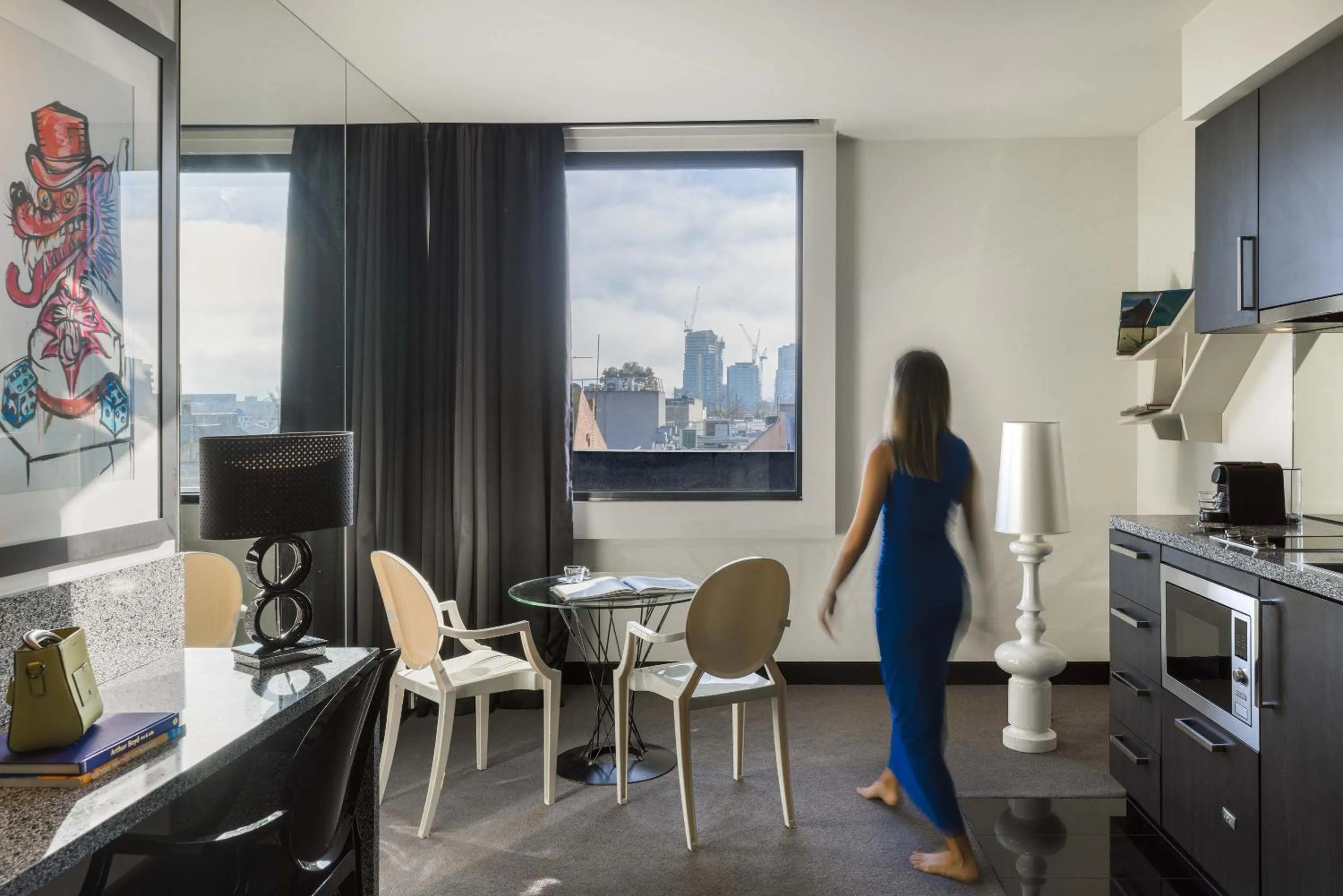 Living room in The Cullen Melbourne - Art Series