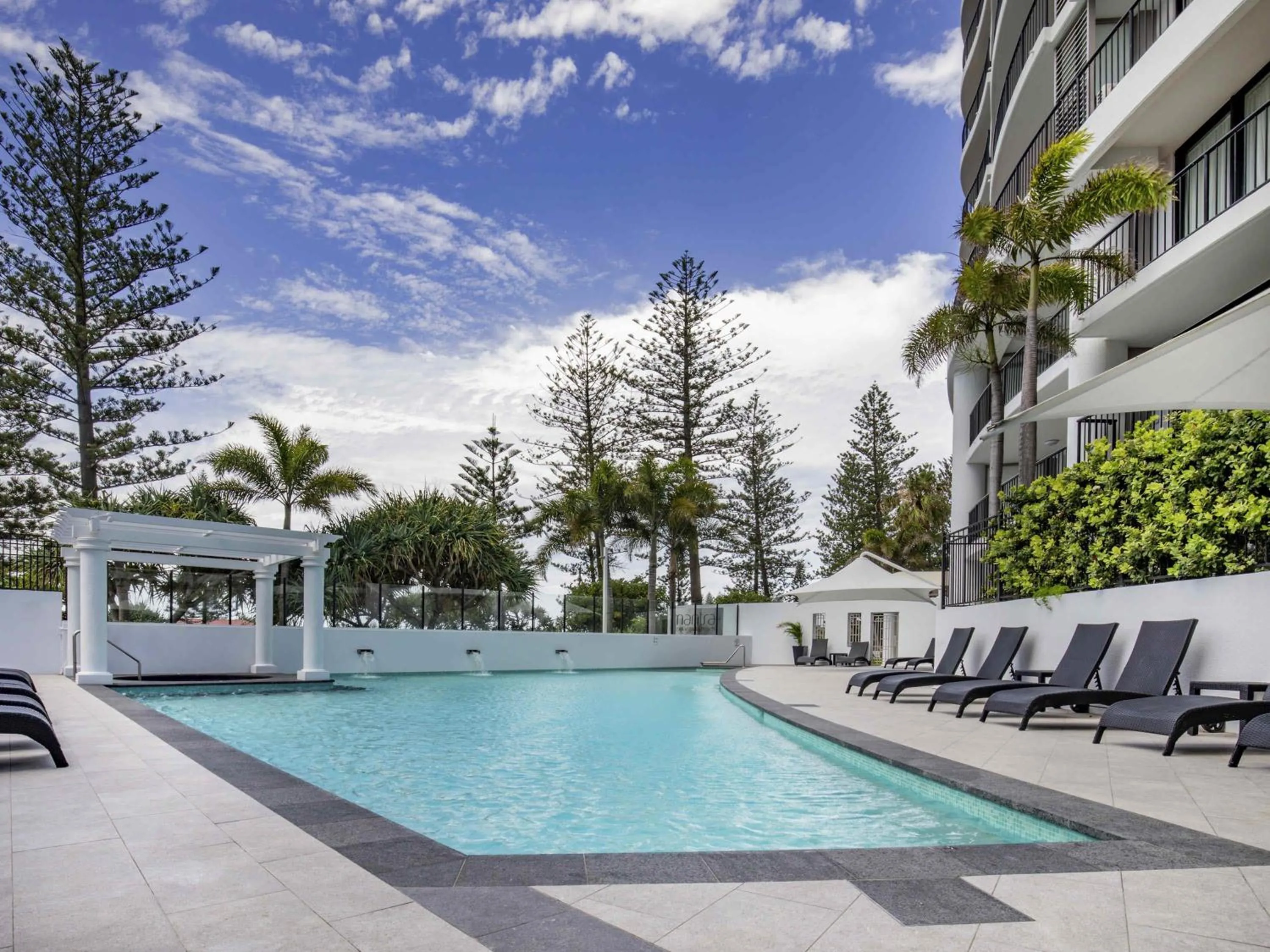 Pool view in Mantra Coolangatta Beach