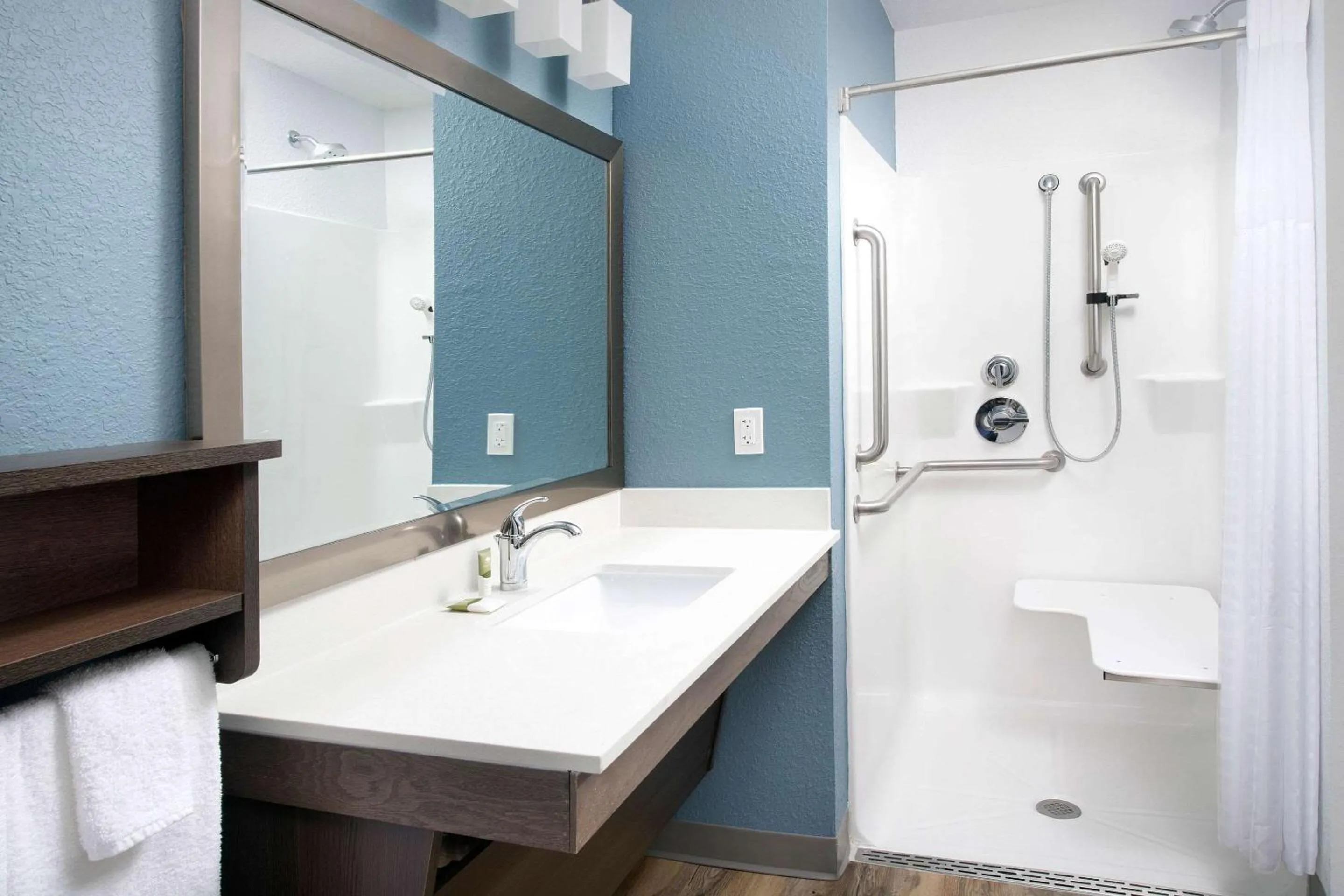 Bathroom in Woodspring Suites Houston IAH Airport
