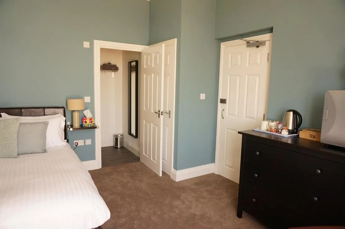 Bed in shoreside inn