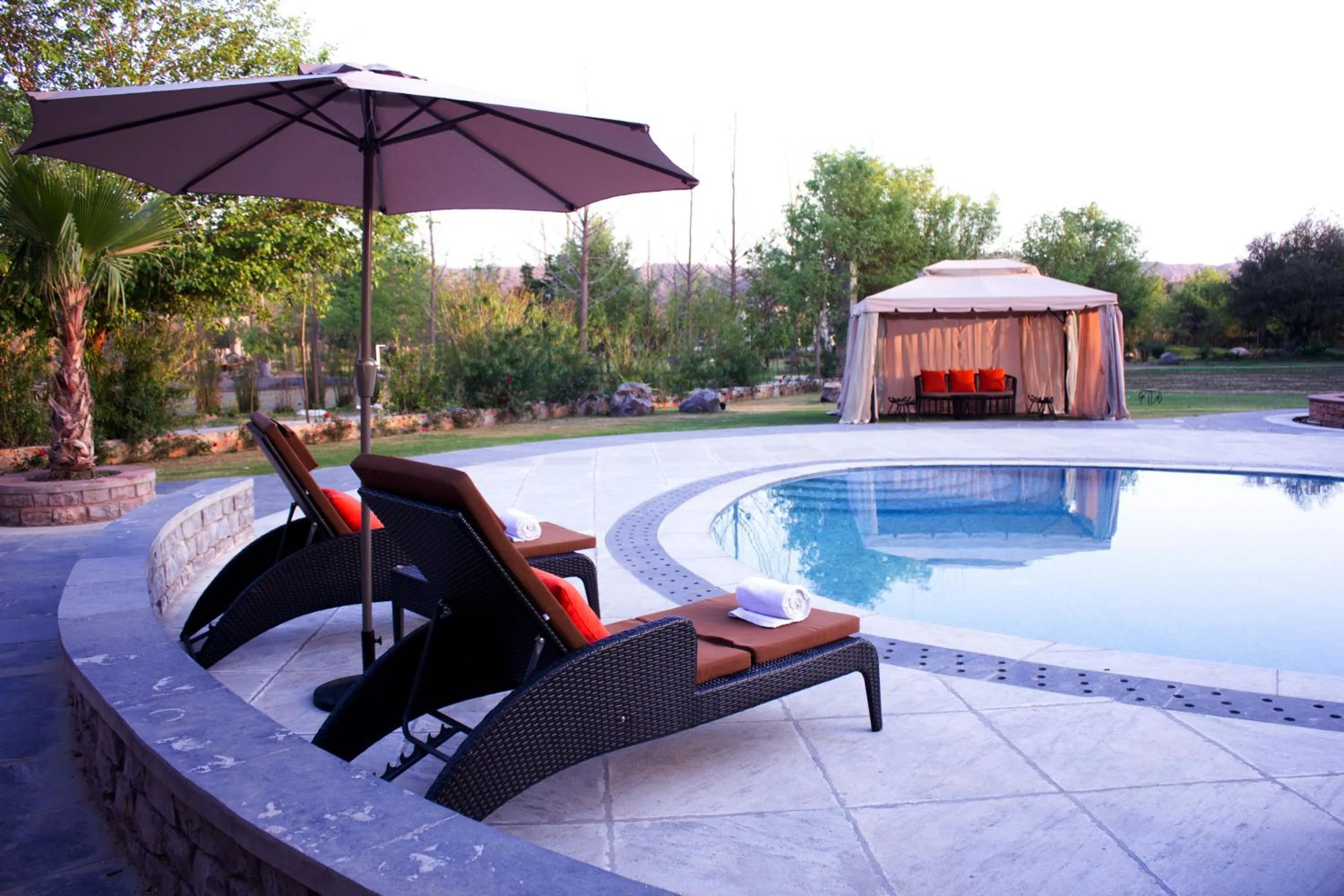 Pool view in Riverarch Greenfields Resort