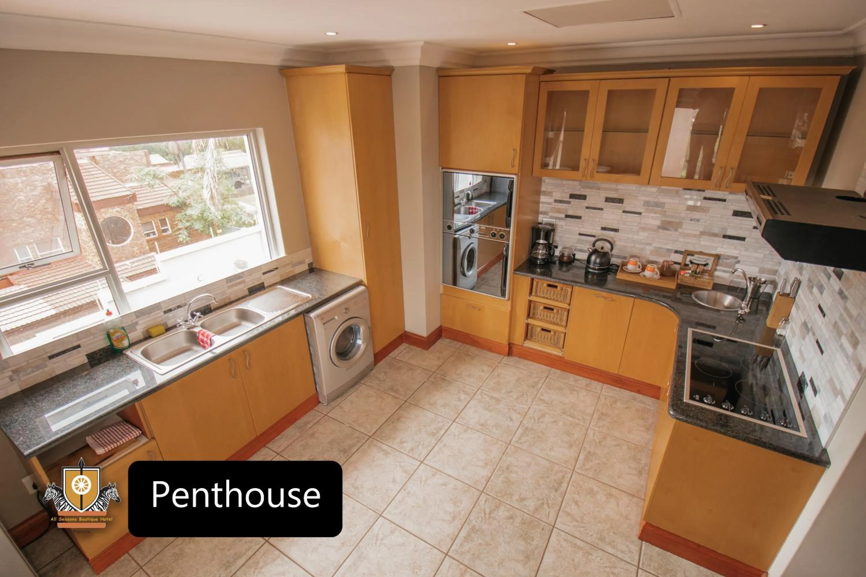 kitchen in All Seasons Boutique Hotel - Sustainable Electricity and Water