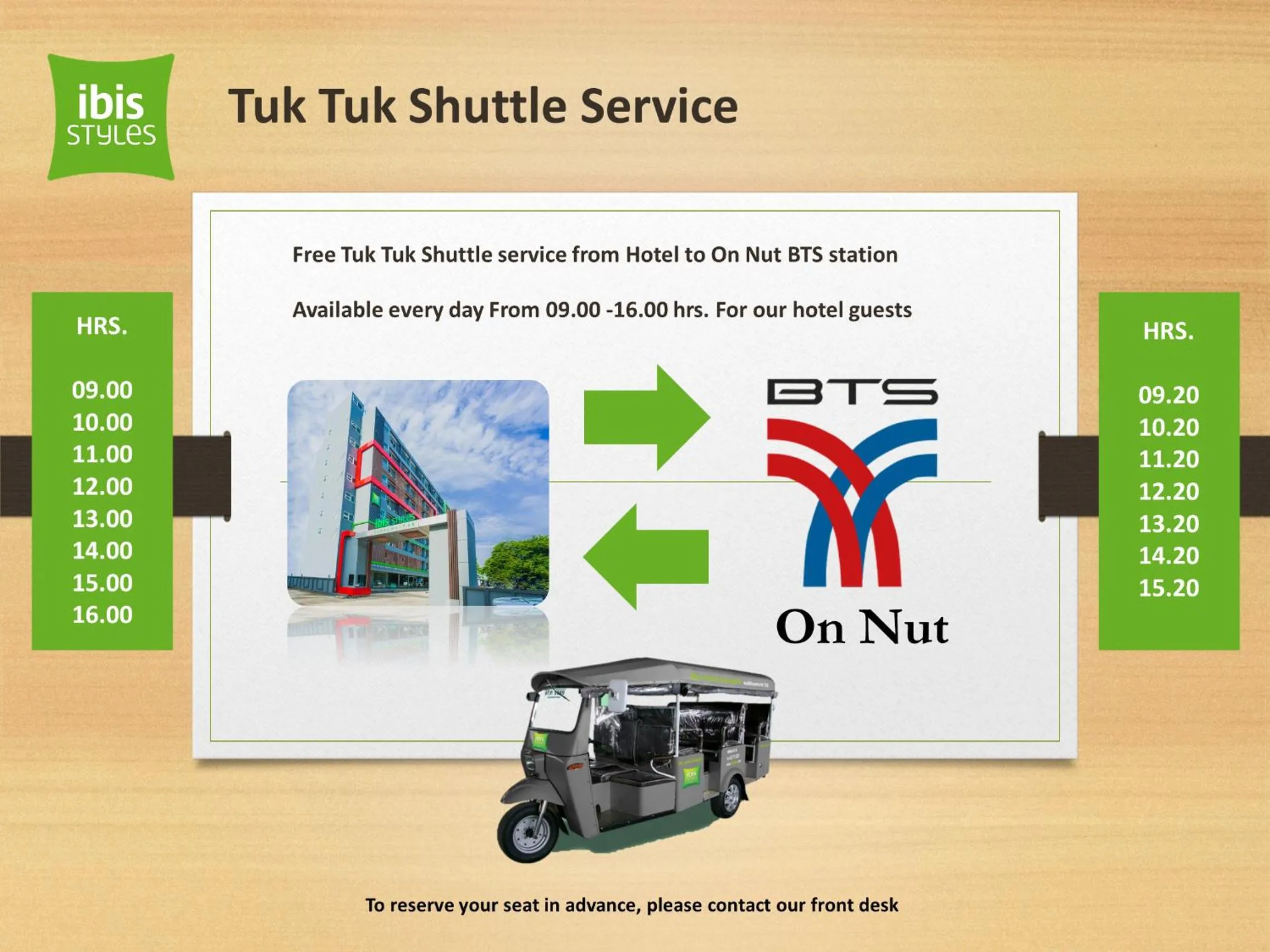 shuttle in Ibis Styles Bangkok Sukhumvit 50