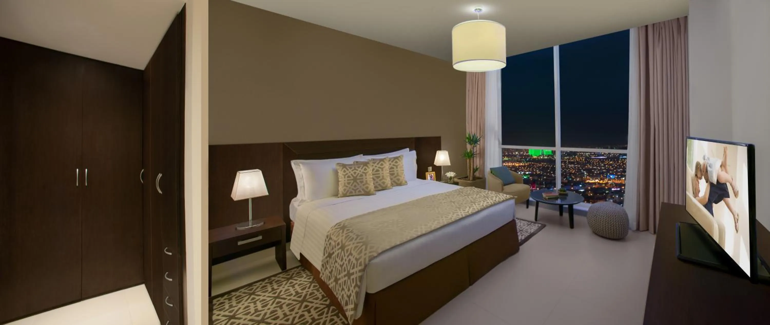 Bedroom, Bed in Ascott Rafal Olaya Riyadh