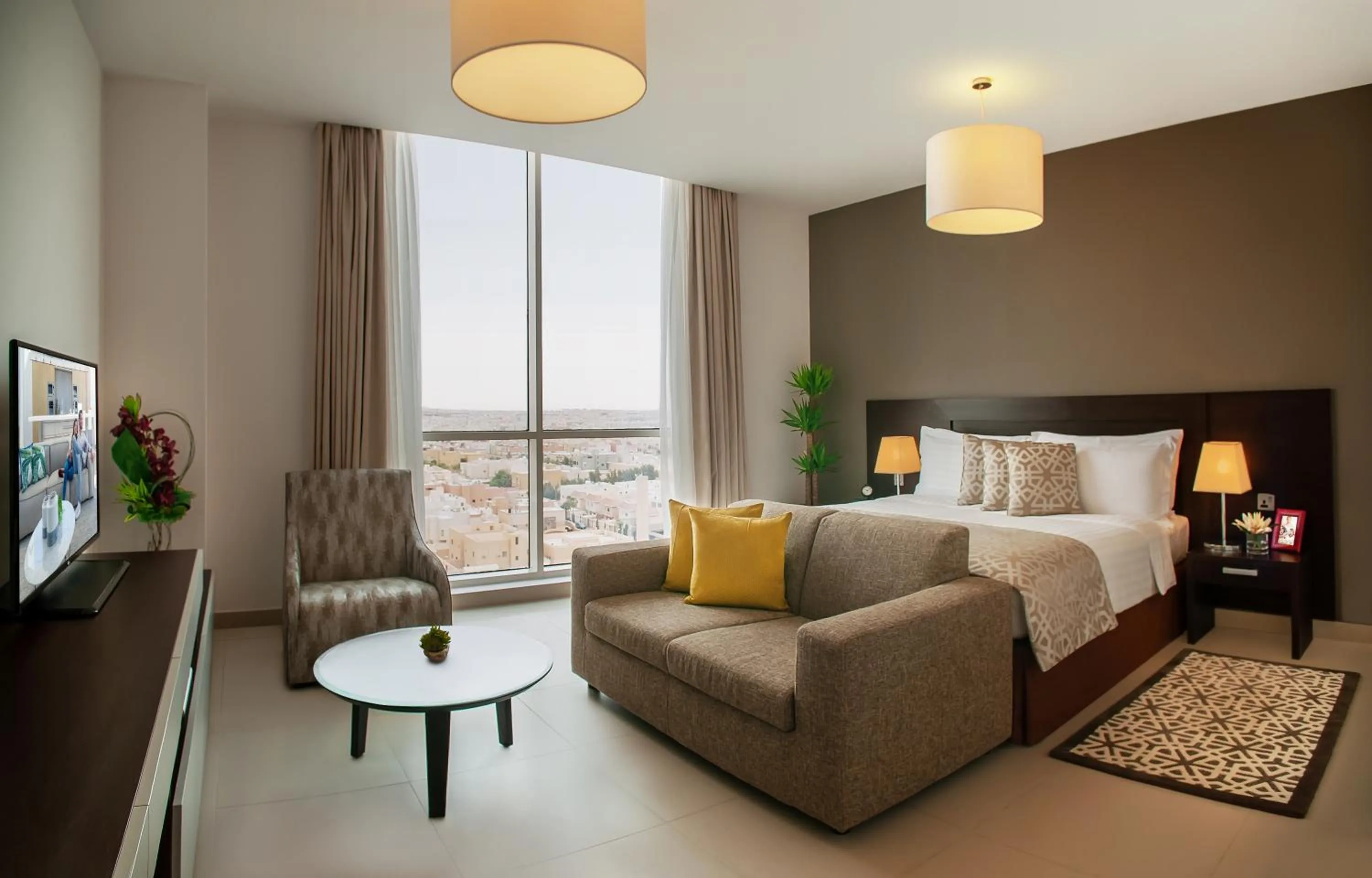 Bedroom, Bed in Ascott Rafal Olaya Riyadh