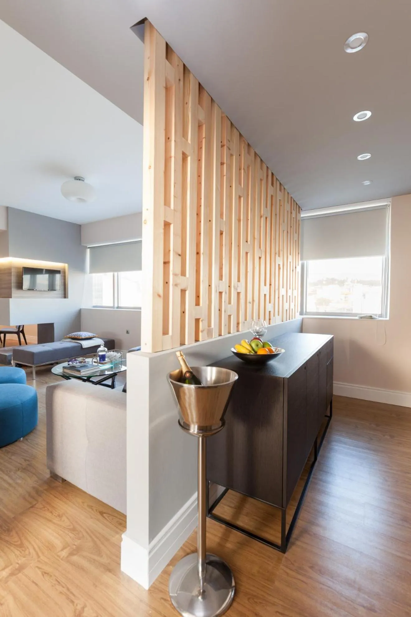 Seating area in 47 Luxury Suites