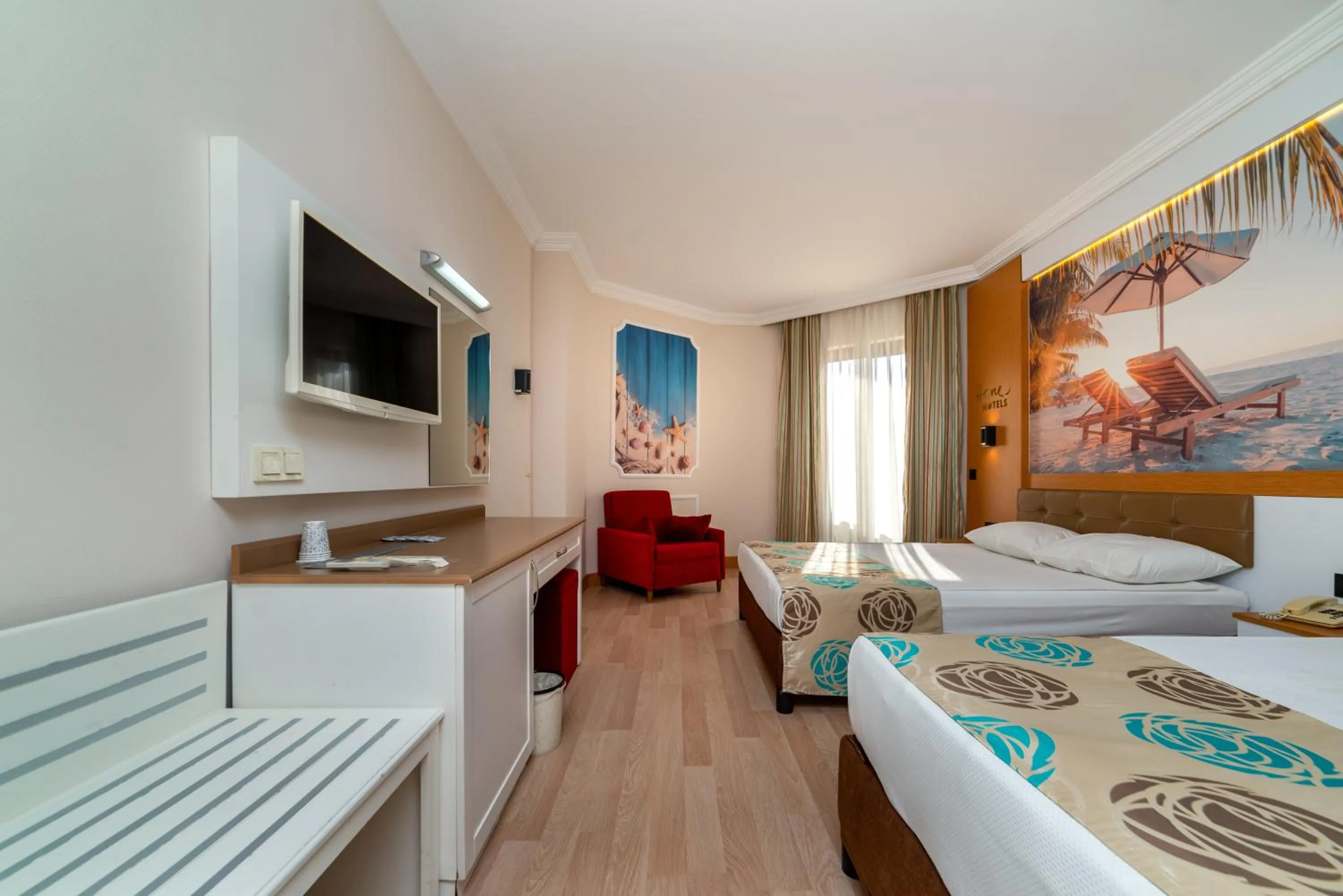 Photo of the whole room, Bed in Primasol Hane Family Resort Hotel