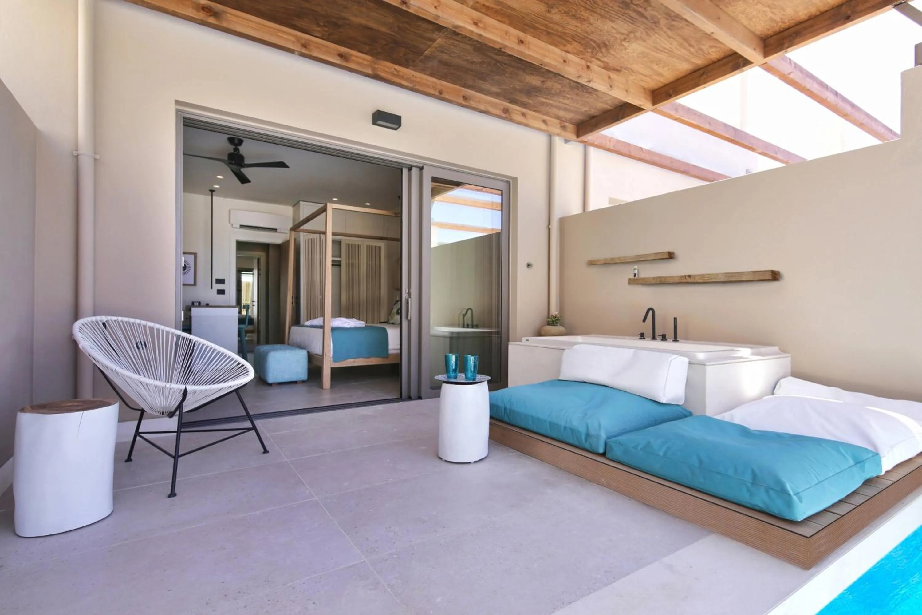 Swimming pool, Bed in Domes Noruz Chania, Autograph Collection- Adults Only