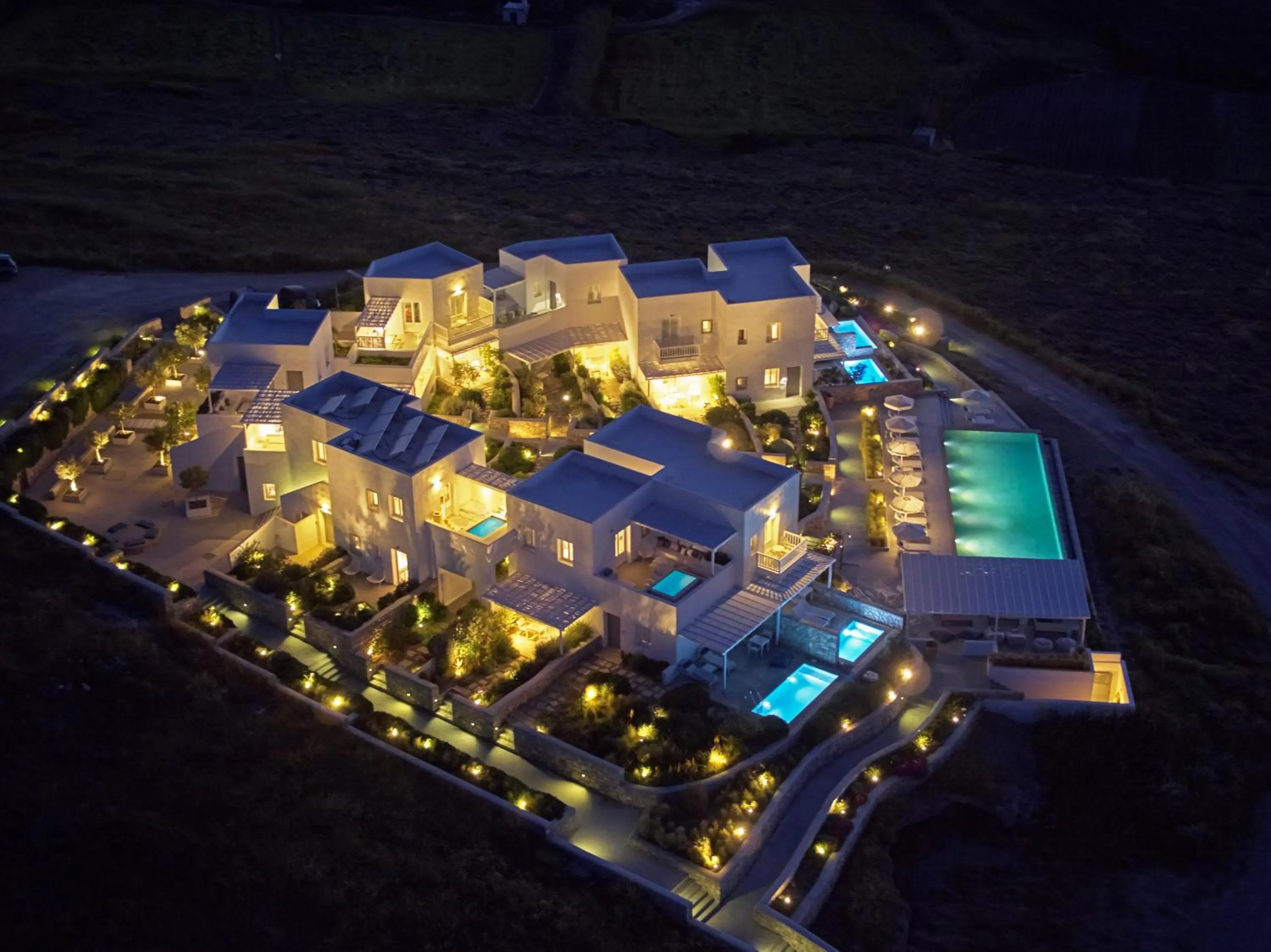 Bird's eye view in Milos Breeze Boutique Hotel