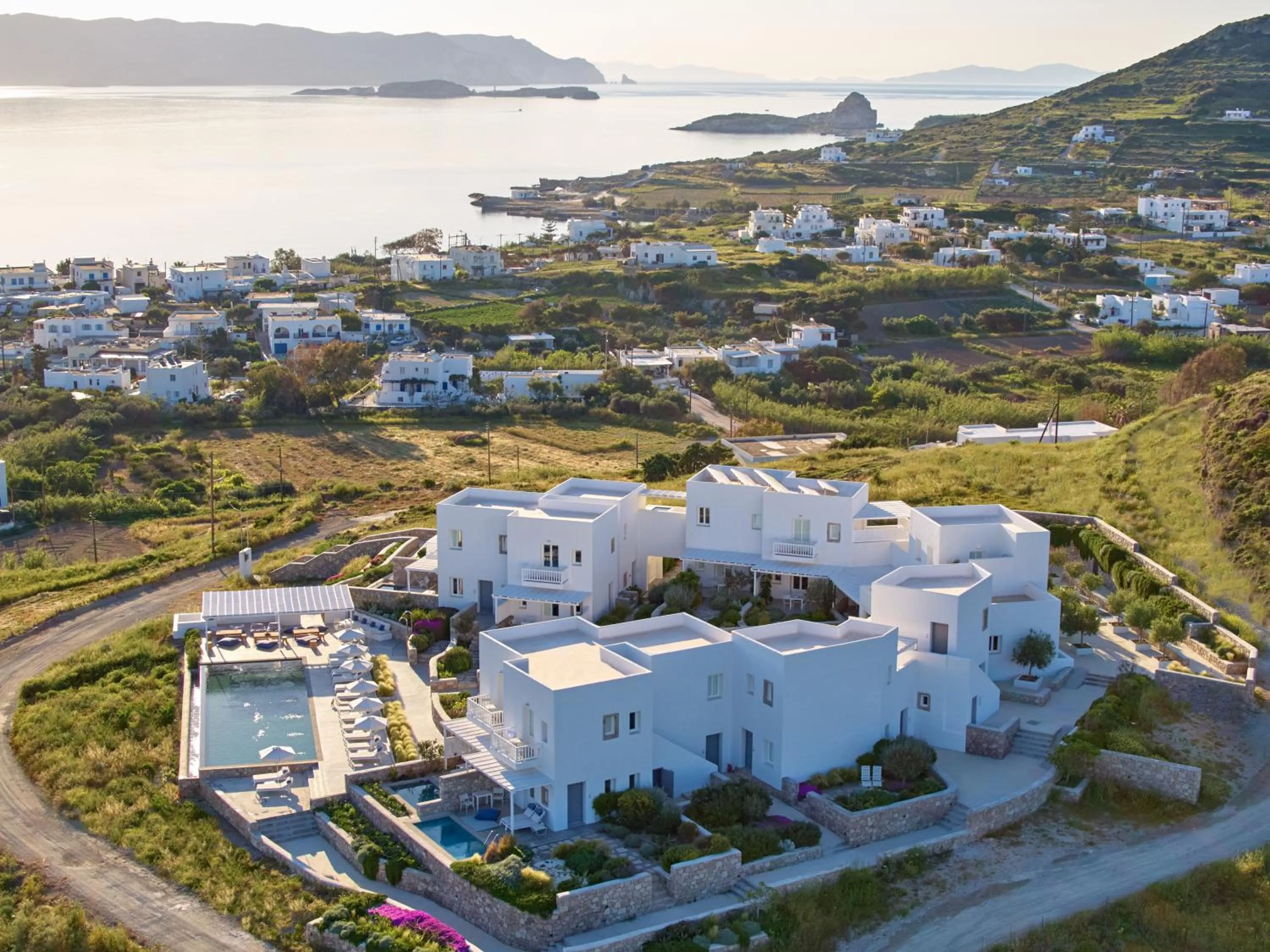 Bird's eye view in Milos Breeze Boutique Hotel