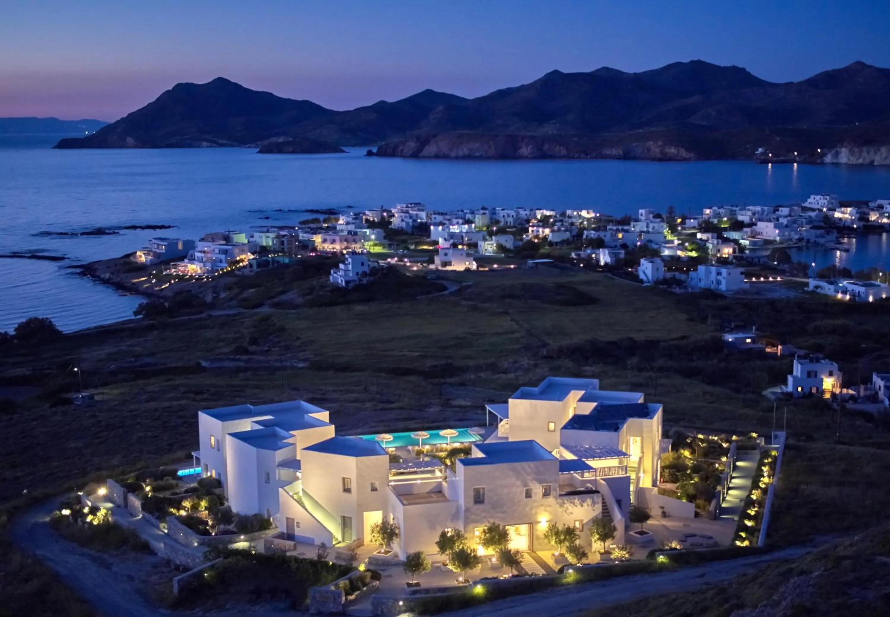 Bird's eye view in Milos Breeze Boutique Hotel