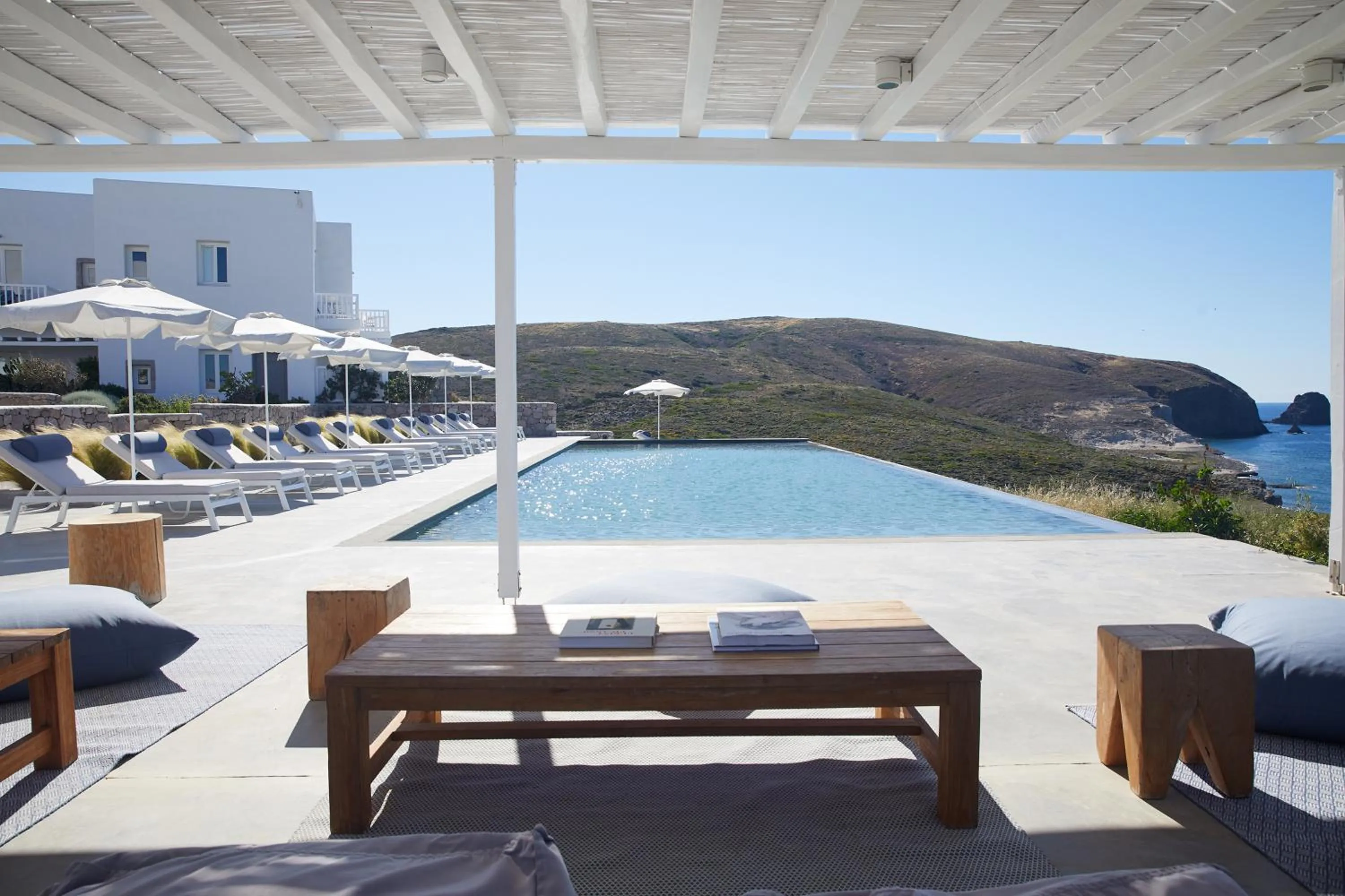 Pool view in Milos Breeze Boutique Hotel