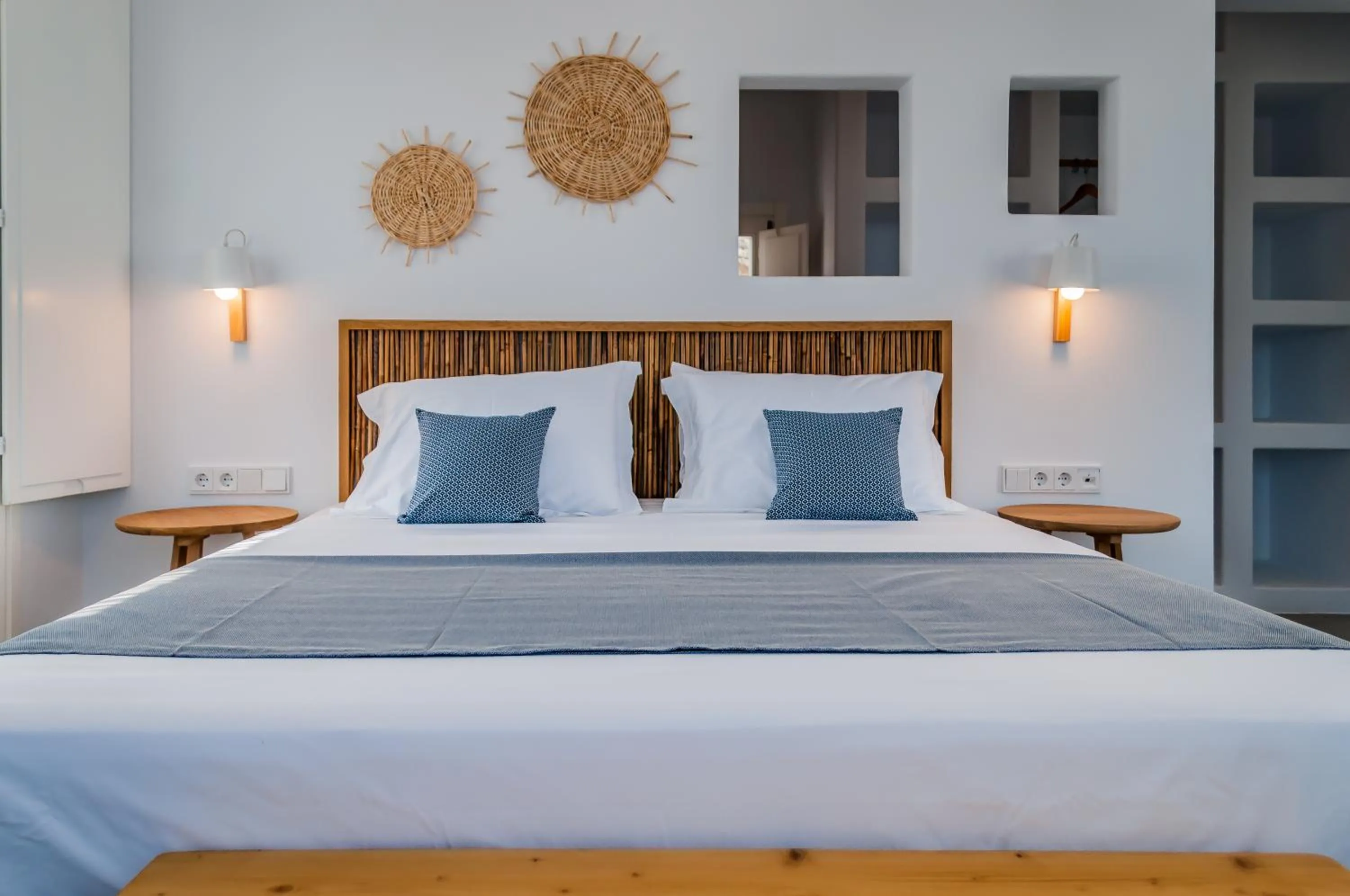 Bed in Milos Breeze Boutique Hotel