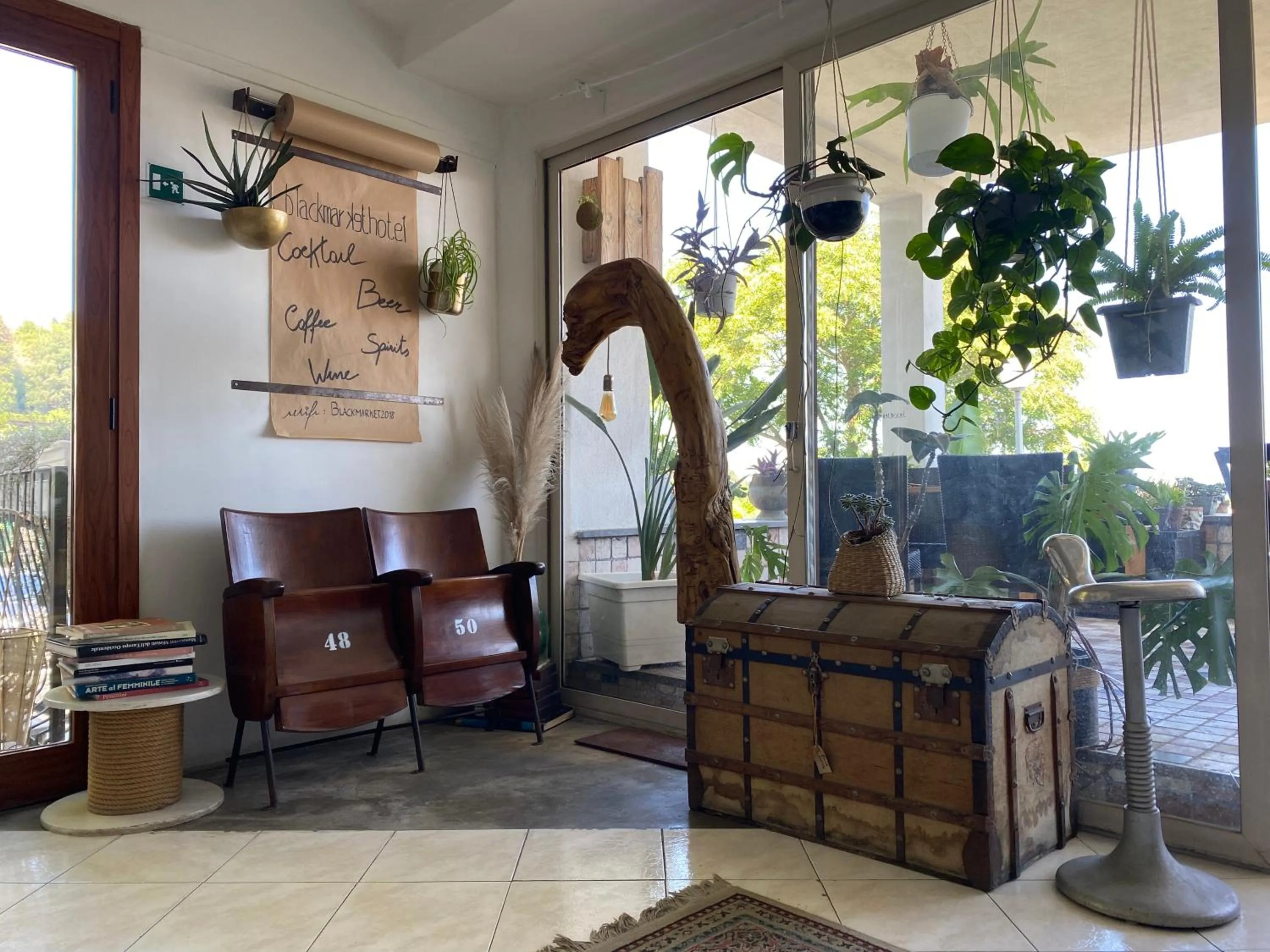 Living room in Black Market Hotel