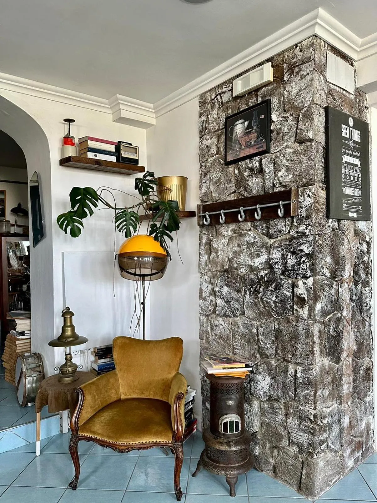Seating area in Black Market Hotel