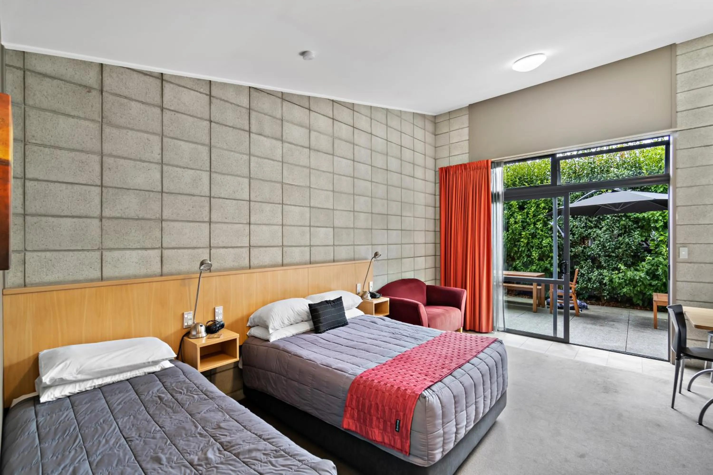Living room, Bed in Kaiapoi on Williams Motel