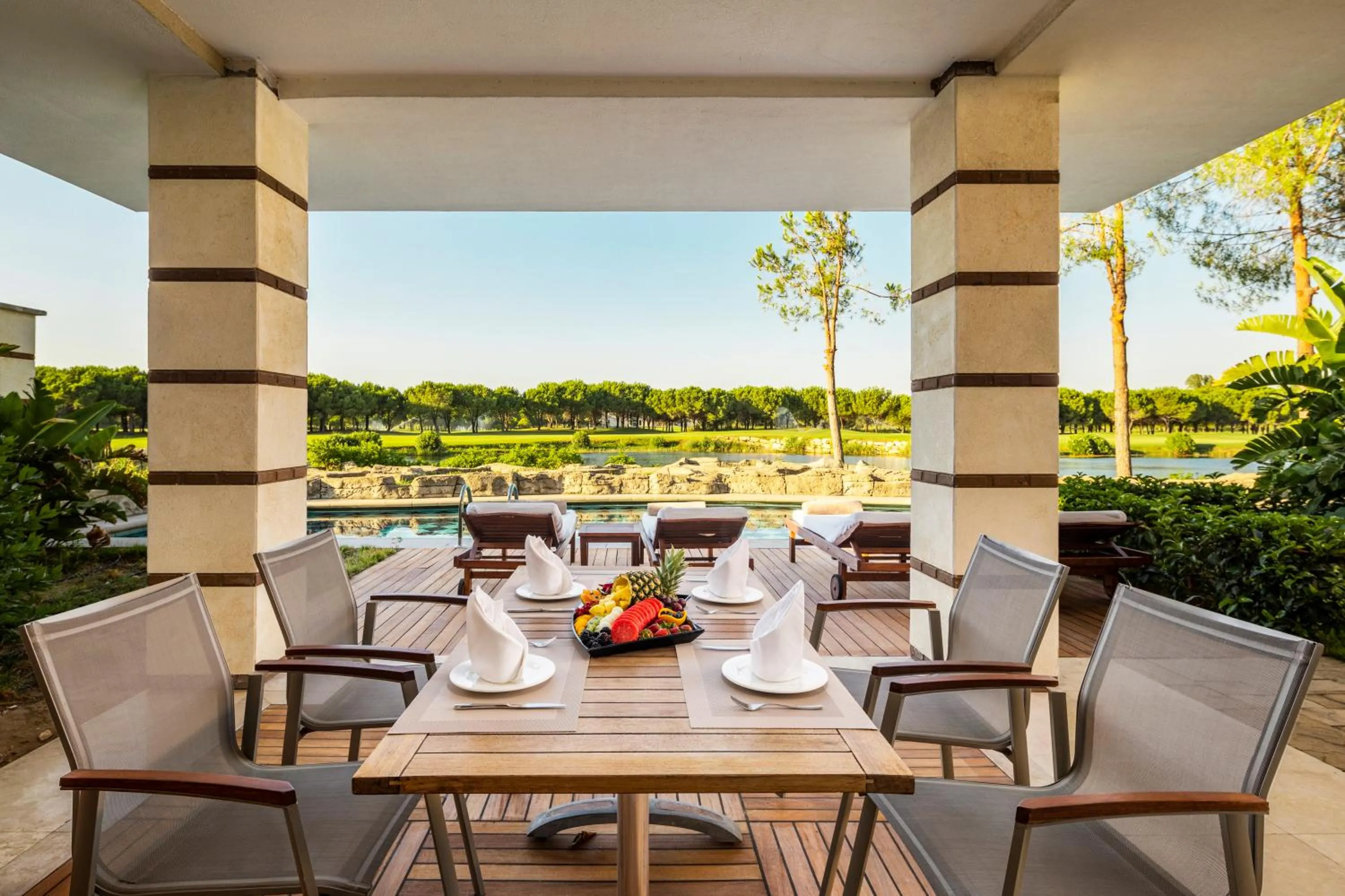 Patio in Kempinski Hotel The Dome Belek