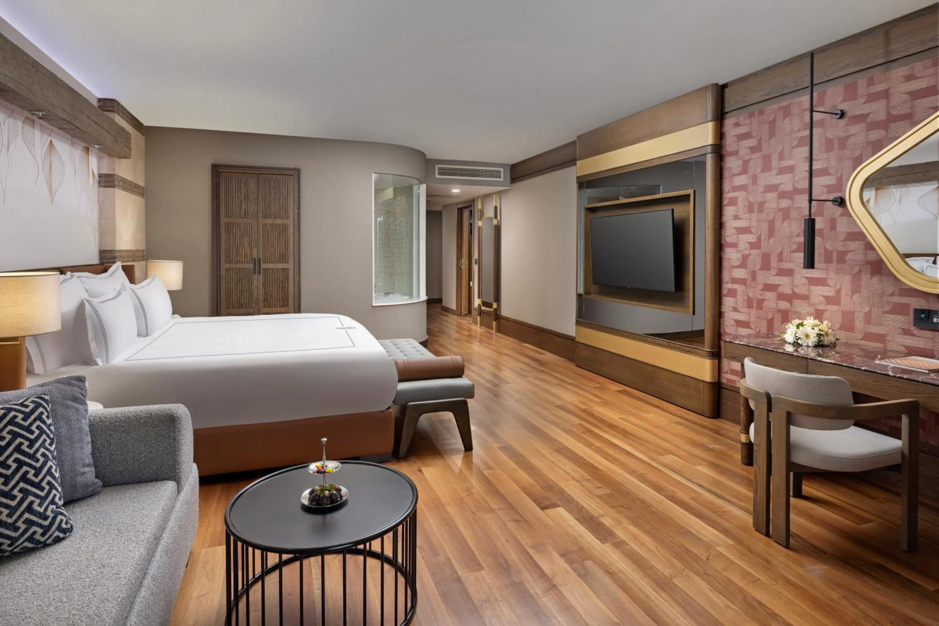 Bathroom, Bed in Kempinski Hotel The Dome Belek