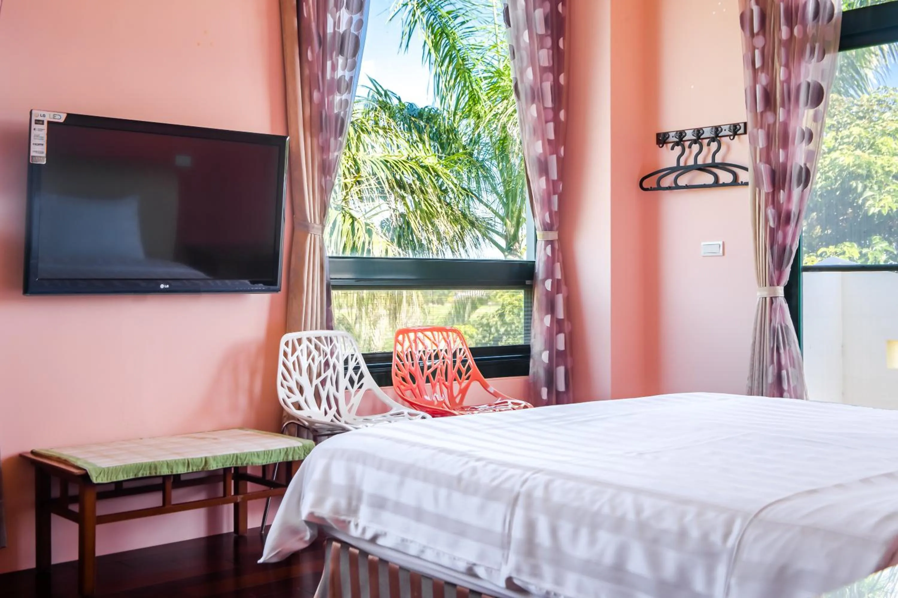 Bedroom, Bed in Summer Garden