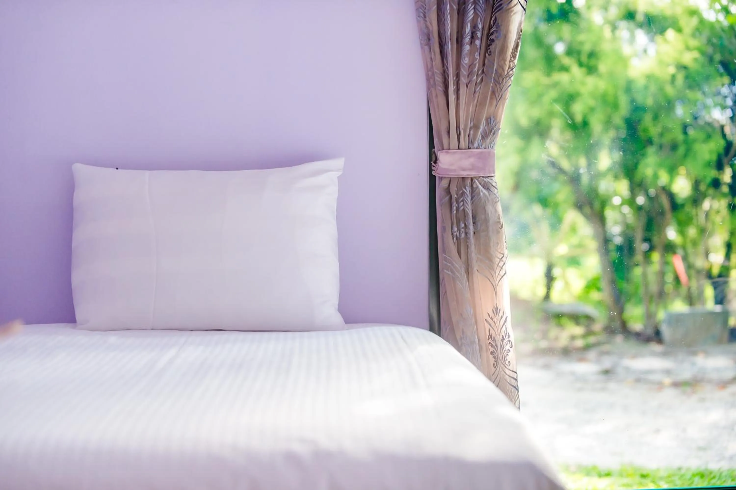 Bedroom, Bed in Summer Garden